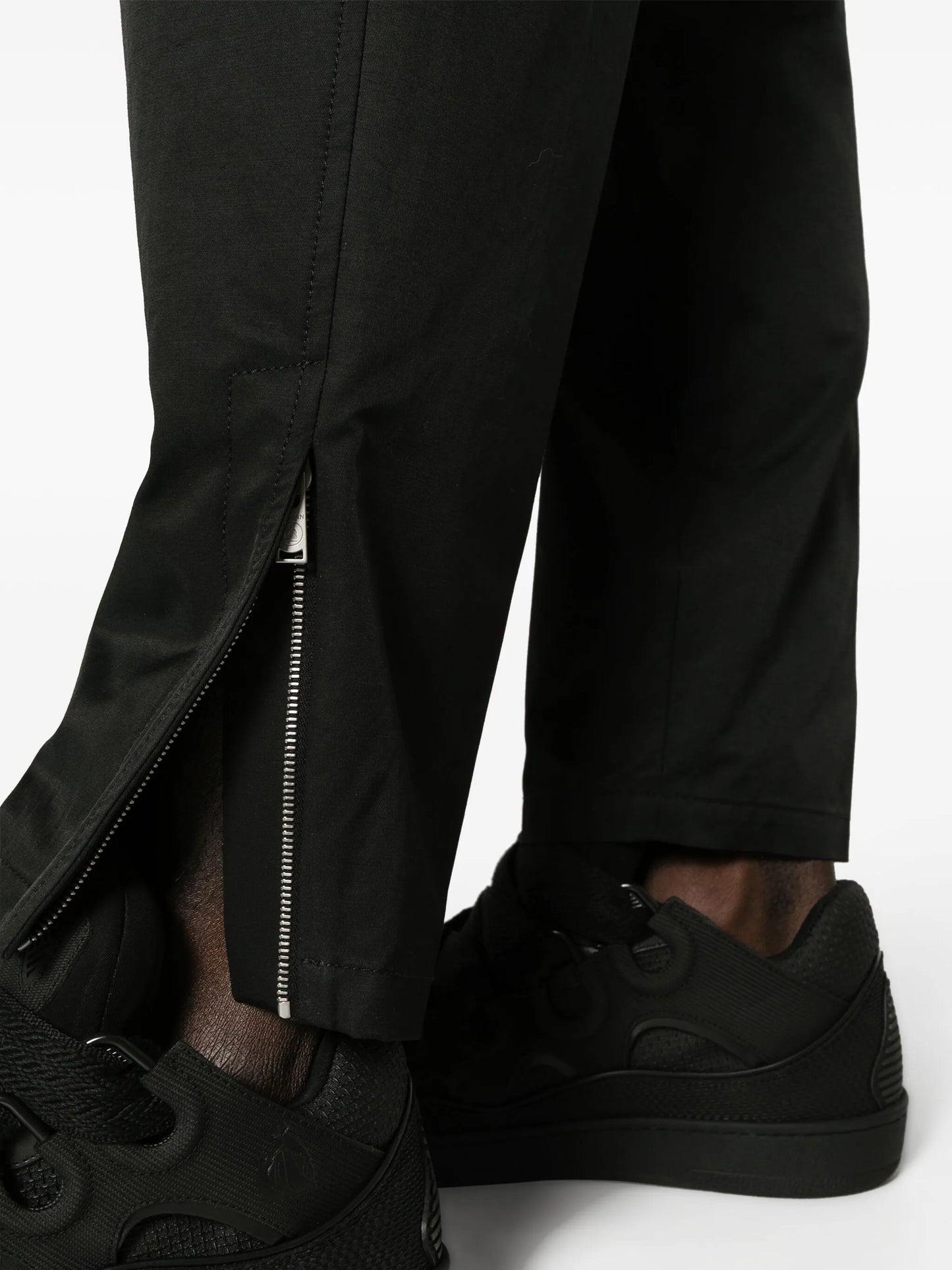 tapered-cut biker trousers