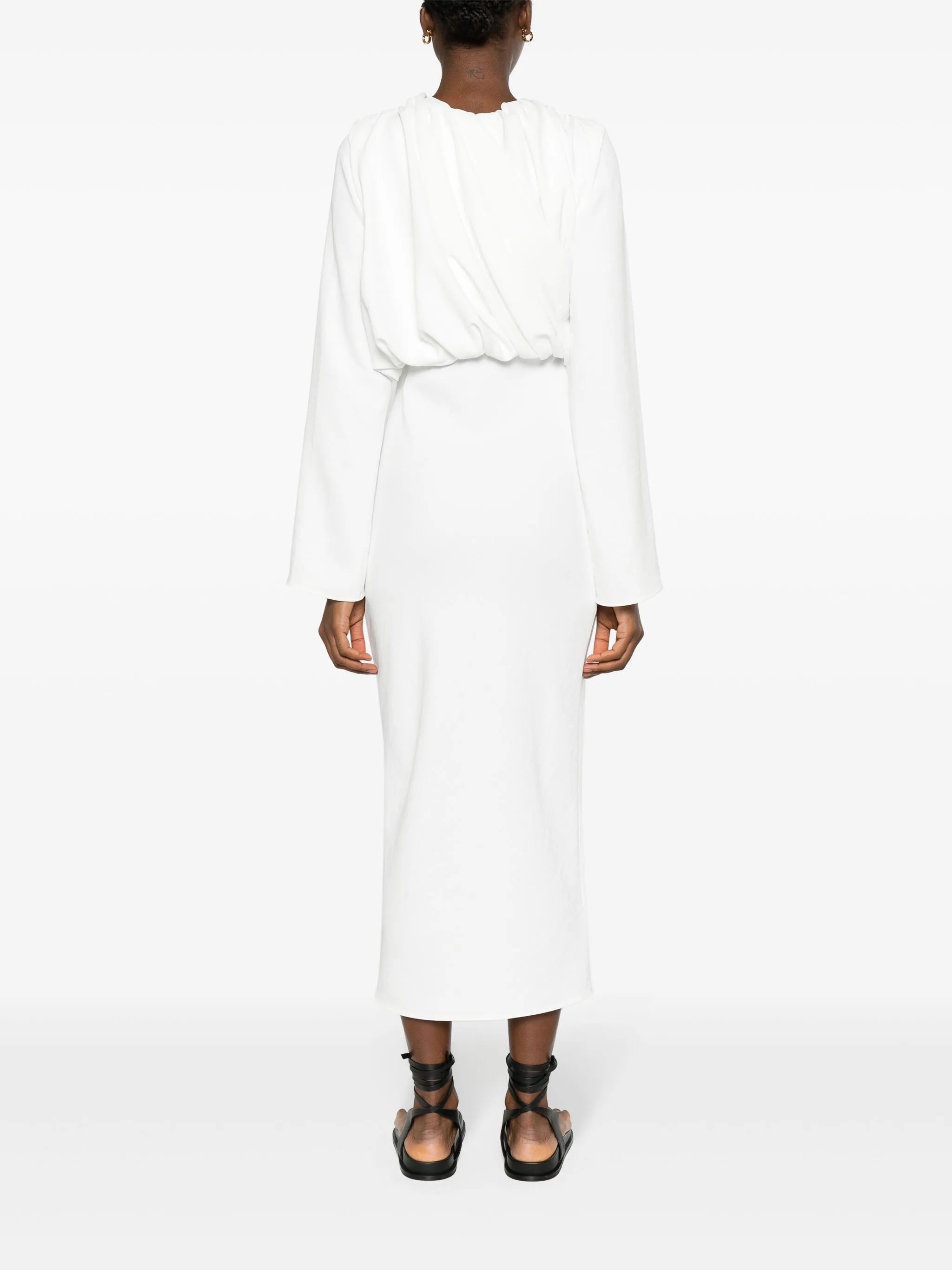 Ollie drapped midi dress