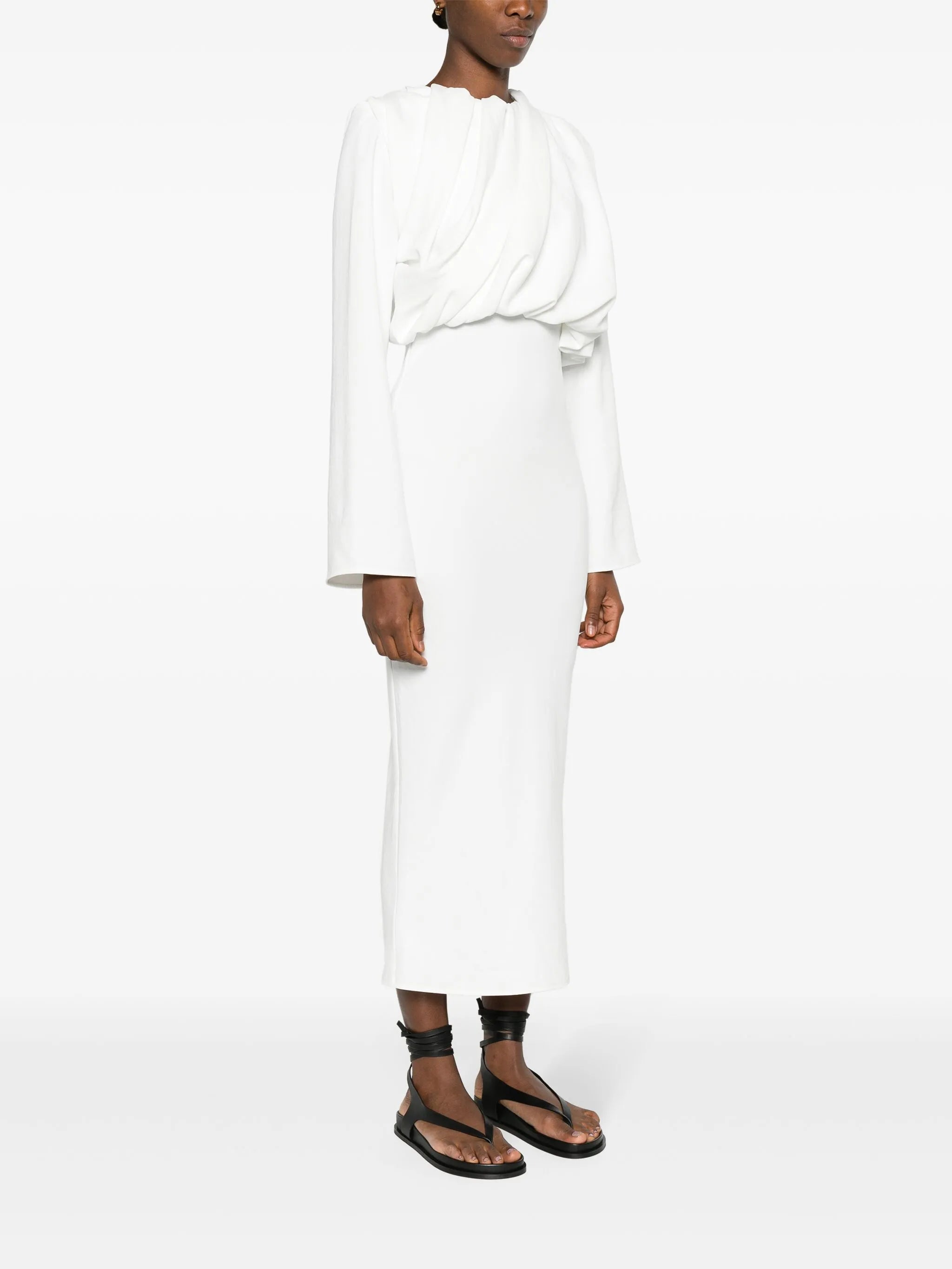Ollie drapped midi dress