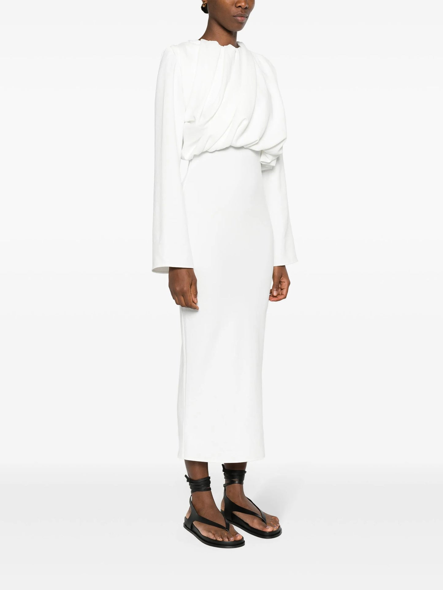 Ollie drapped midi dress