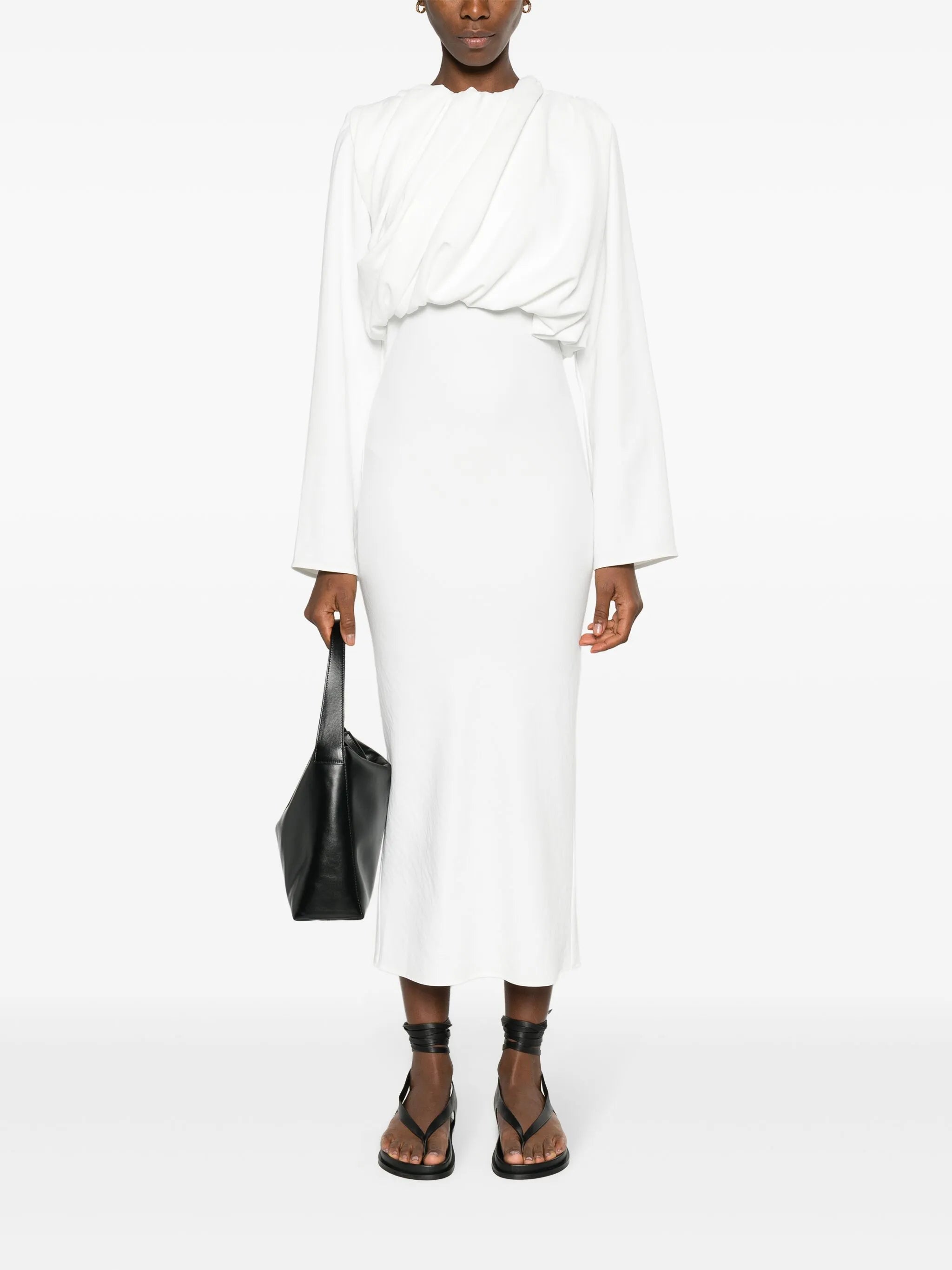 Ollie drapped midi dress