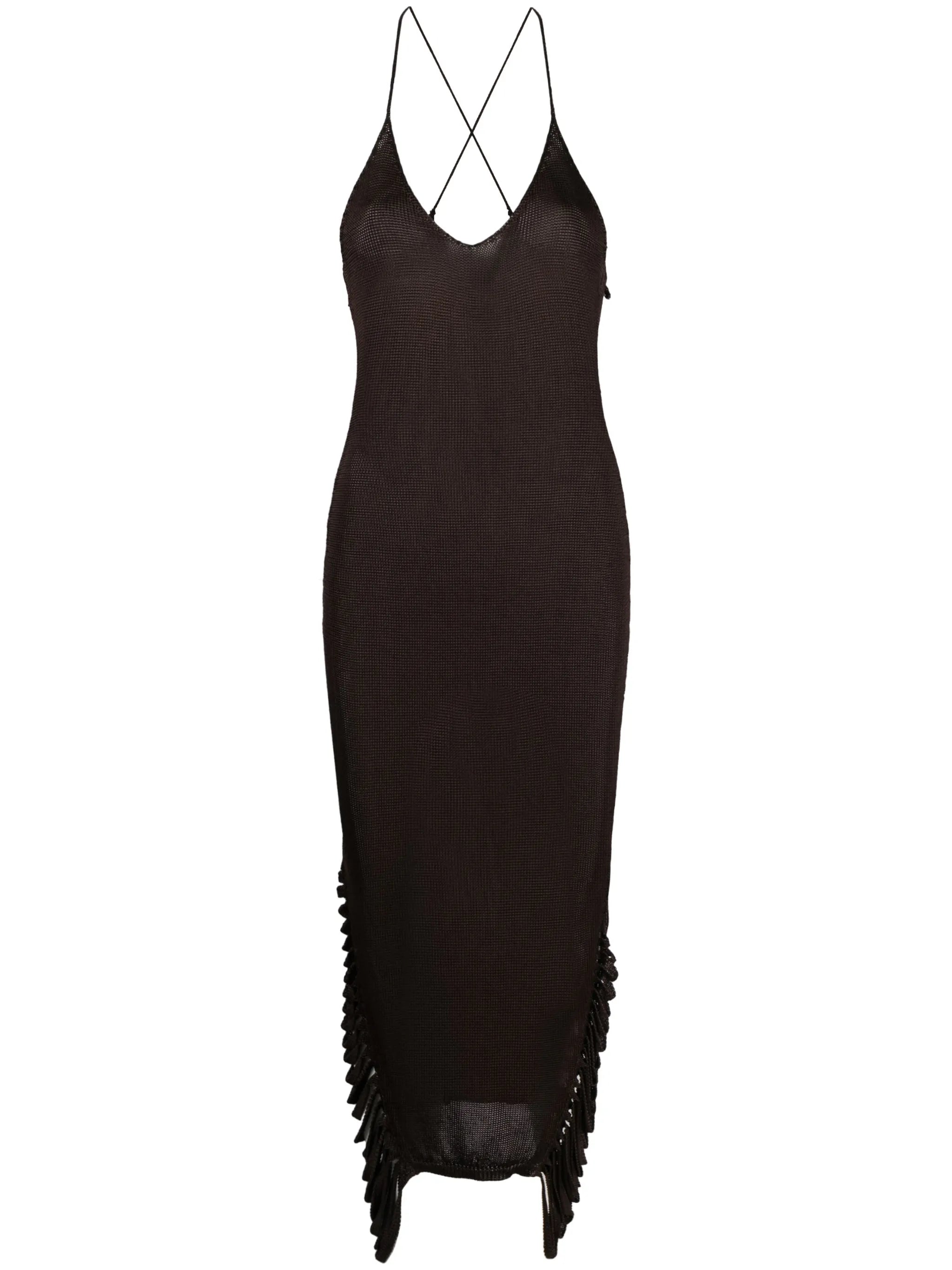 Stalacite slip midi dress