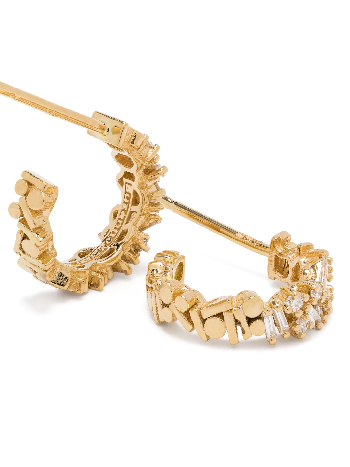 classic diamond icon mini hoops