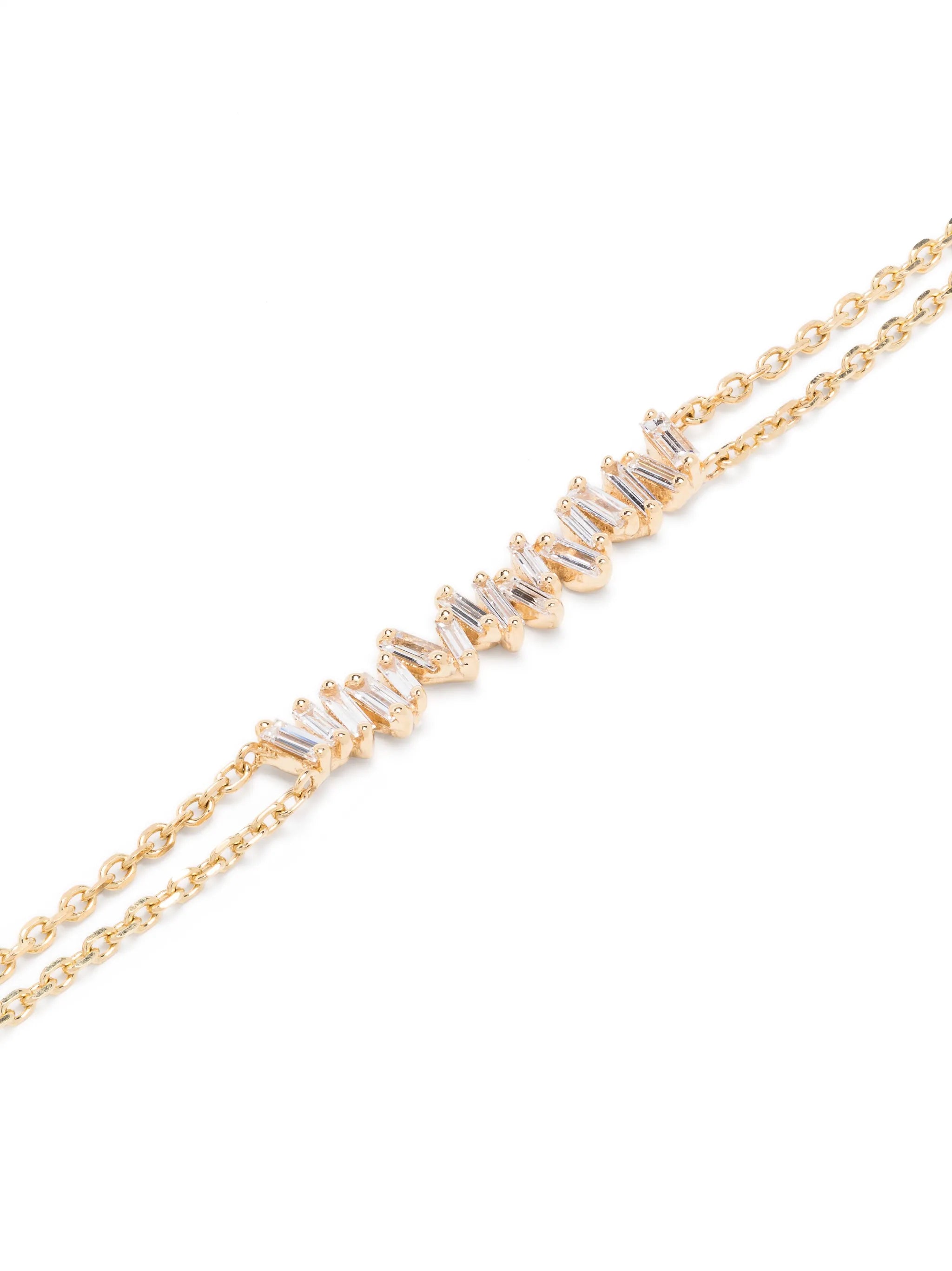 18kt yellow gold diamond bar bracelet