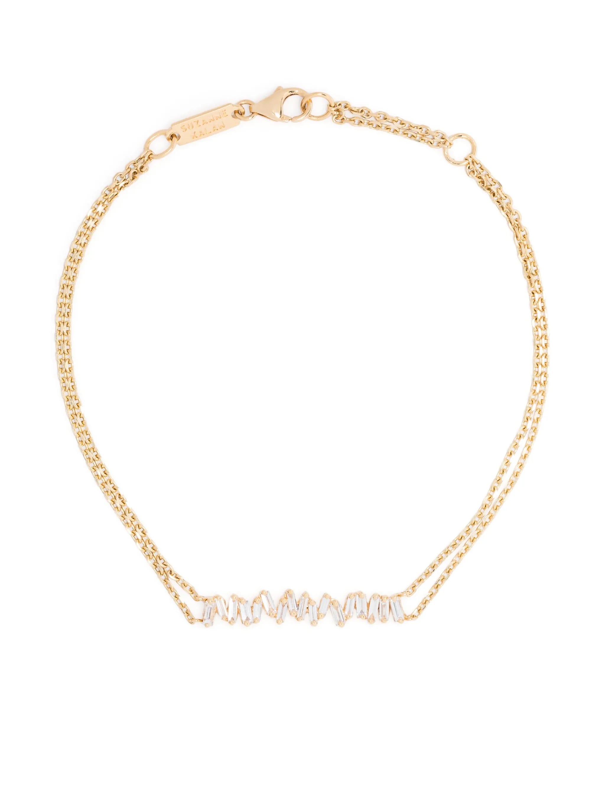 18kt yellow gold diamond bar bracelet