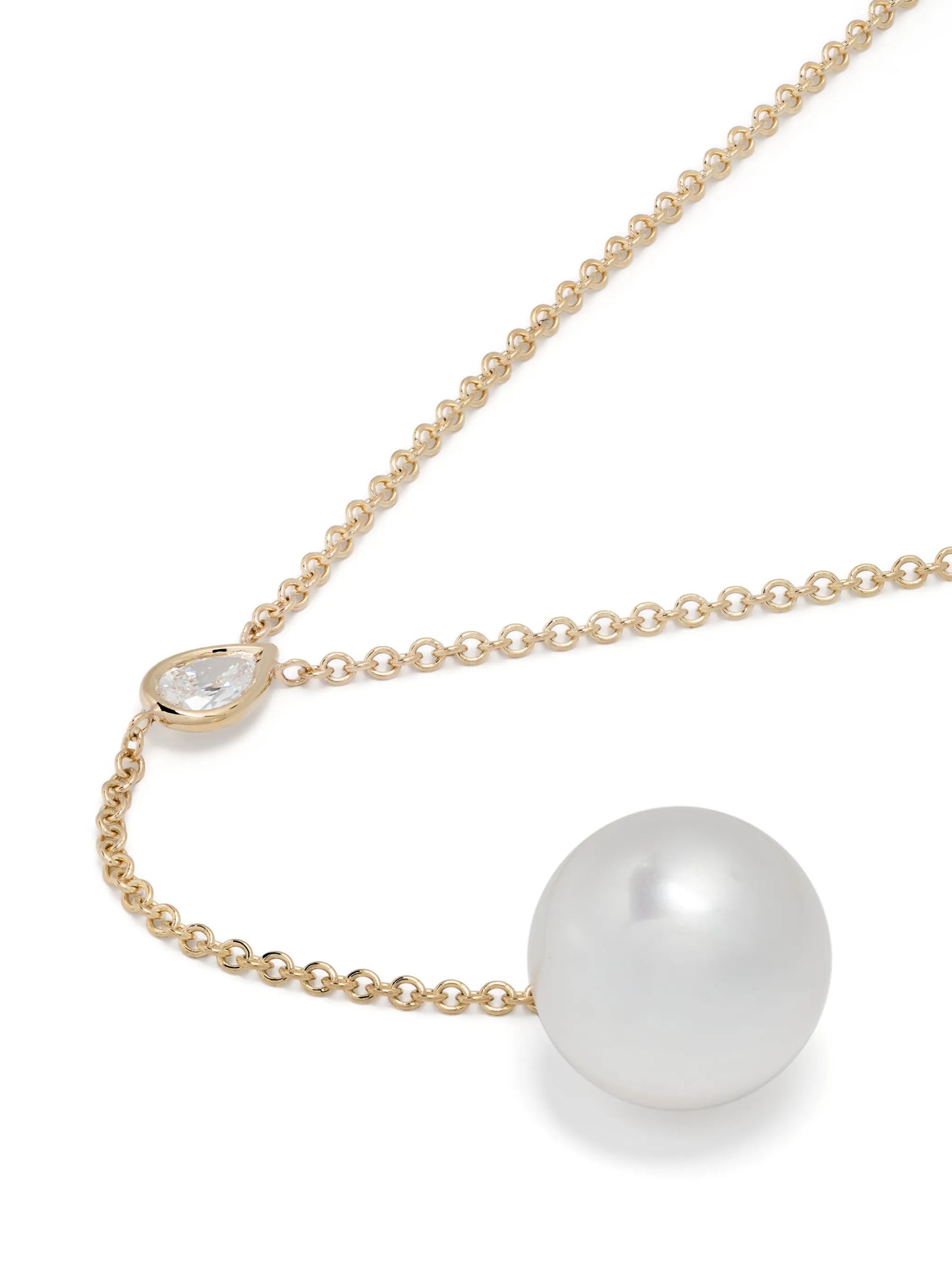 14kt yellow gold Sea Of Beauty pearl and diamond necklace