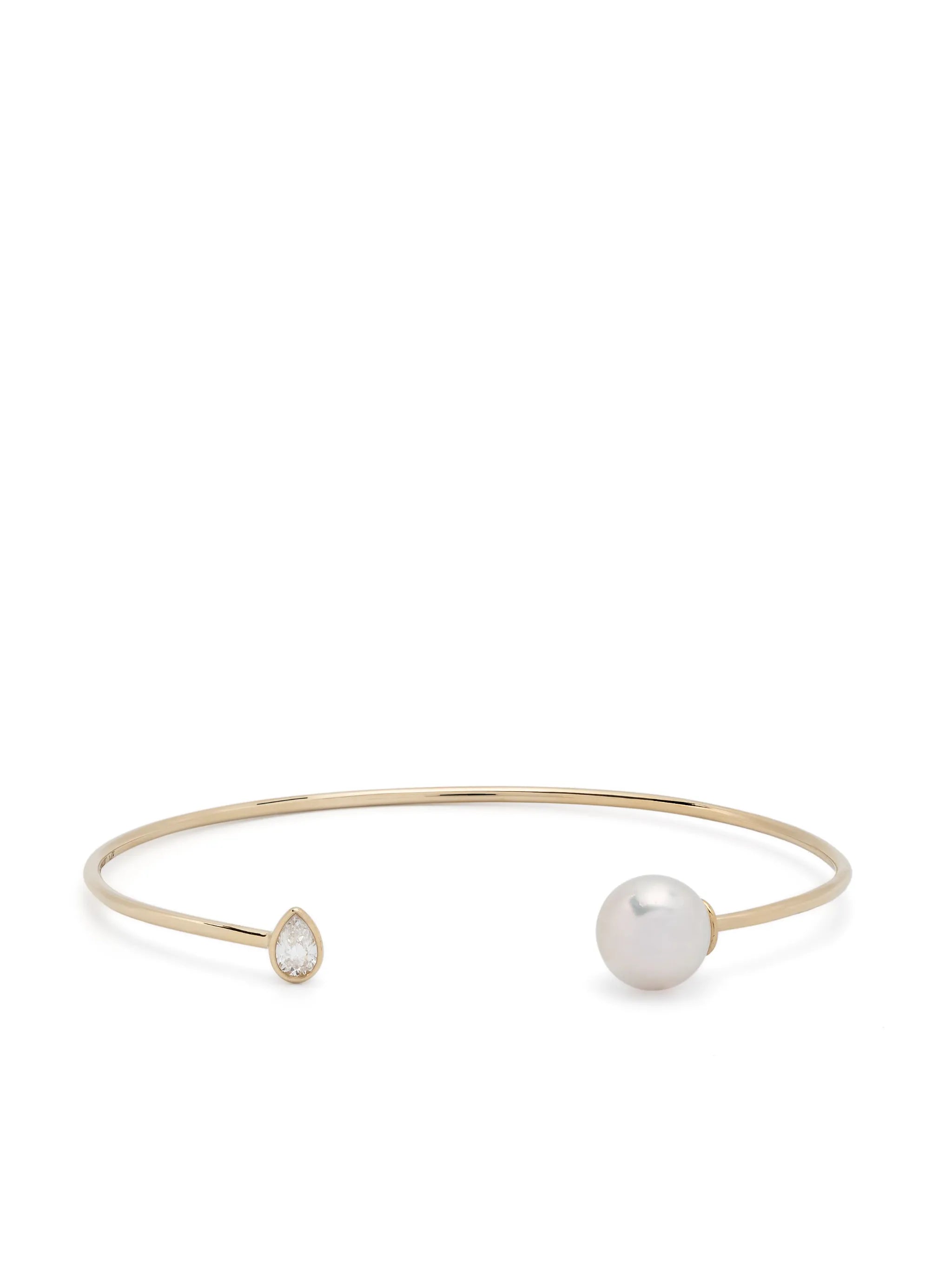 14kt yellow gold Sea Of Beauty pearl and diamond bracelet