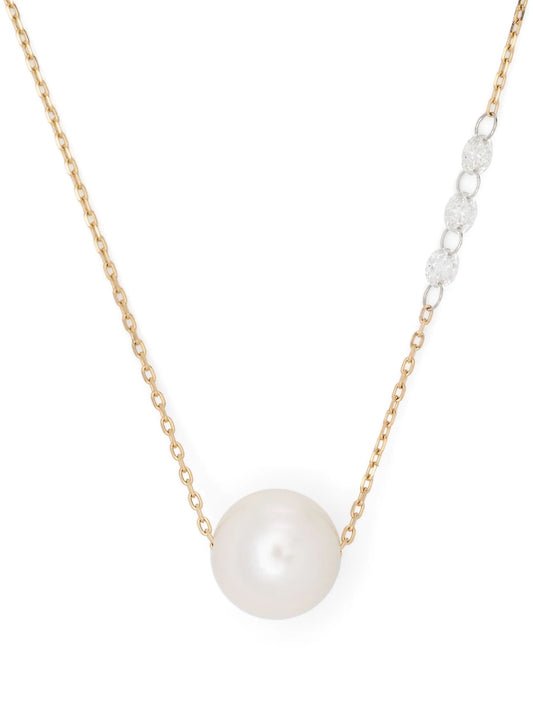 14kt yellow gold Sea Of Beauty pearl and diamond necklace