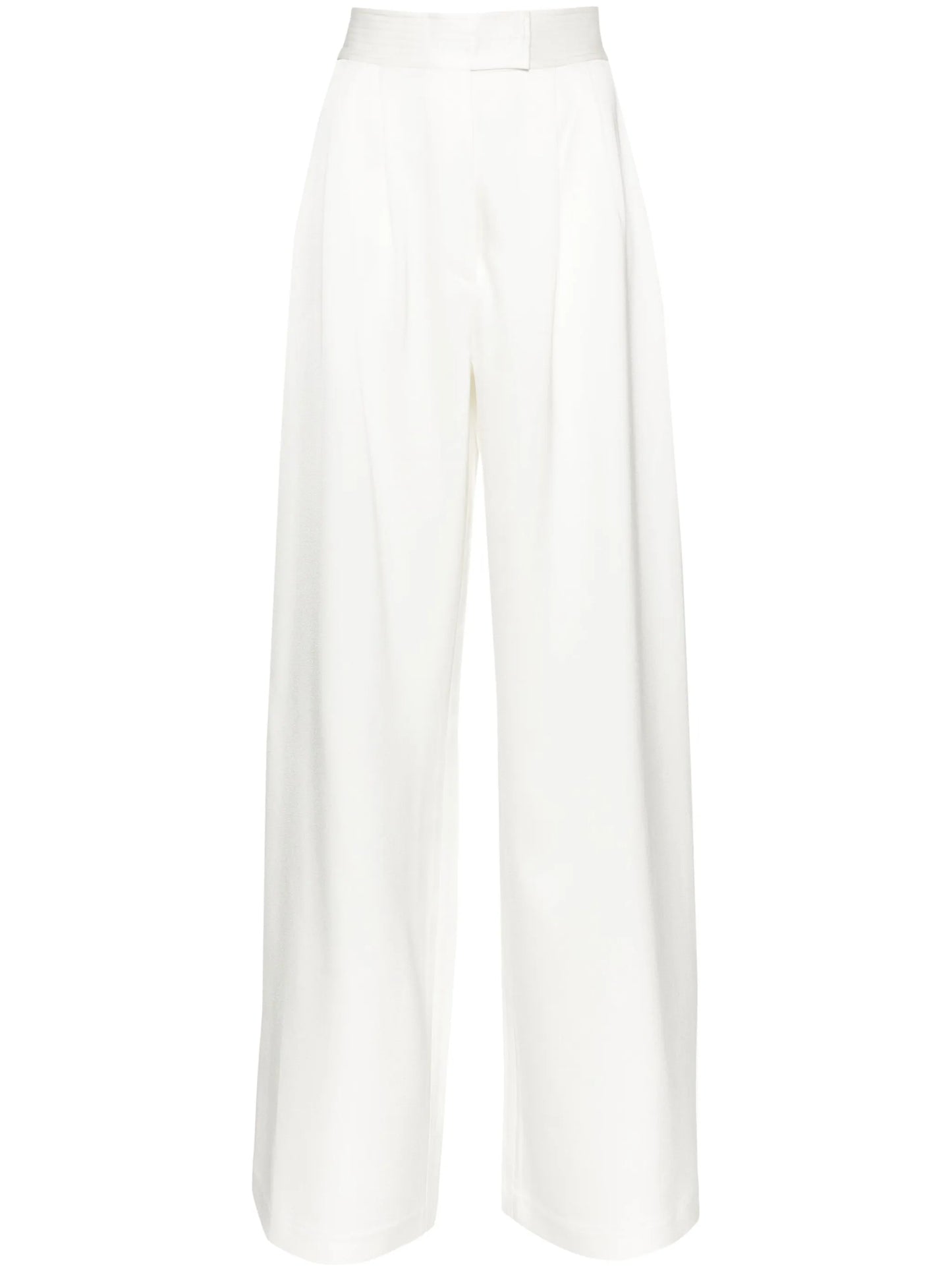 wide-leg satin trousers