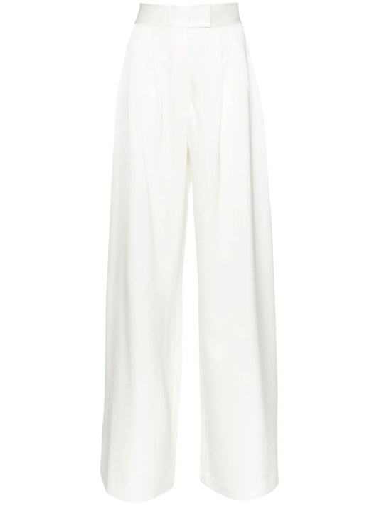 wide-leg satin trousers