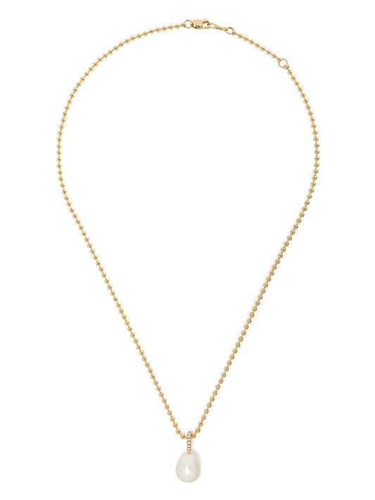 14kt gold Sea Of Beauty pearl and diamond medium necklace