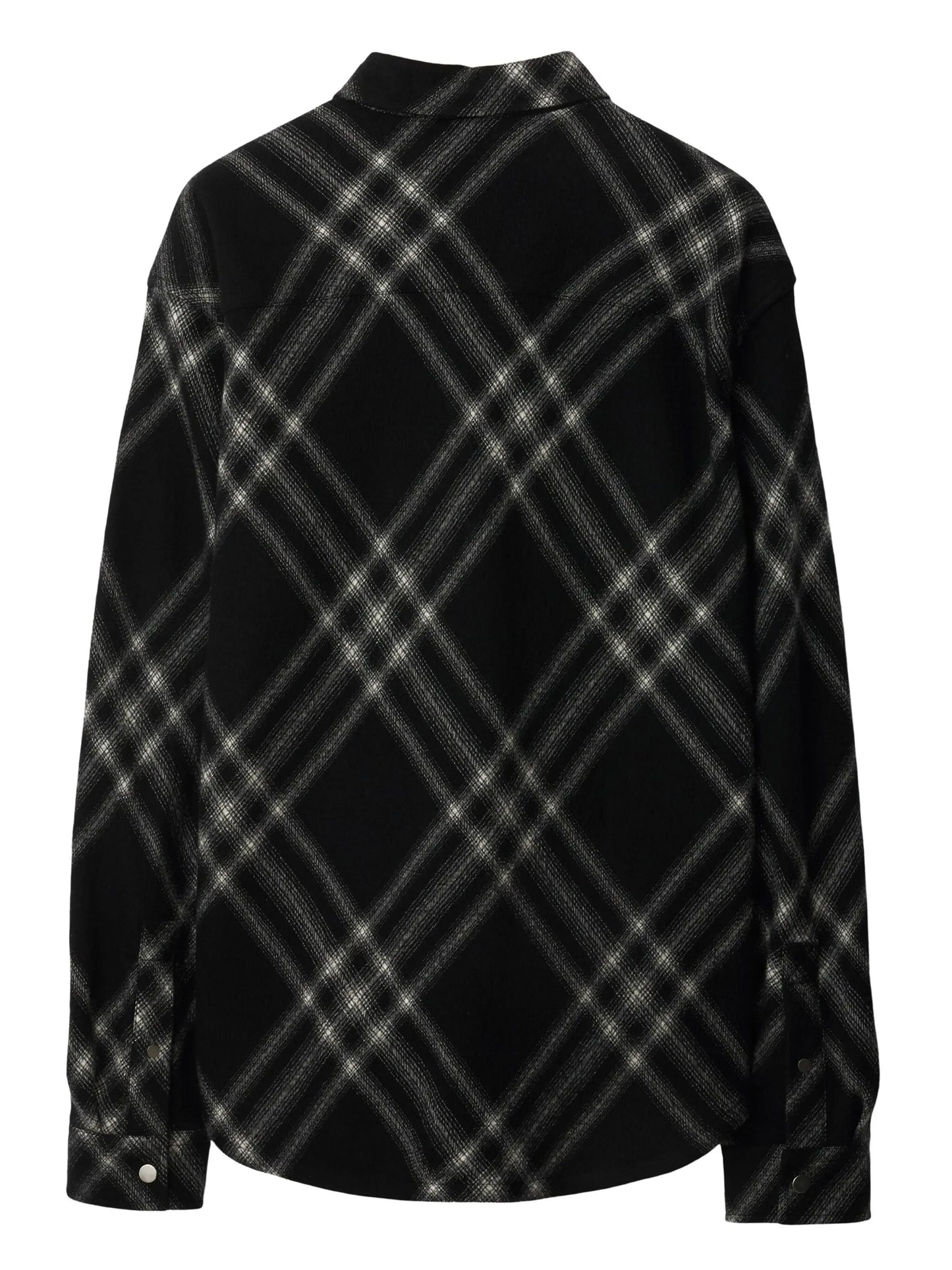 two-tone checkered wool shirt