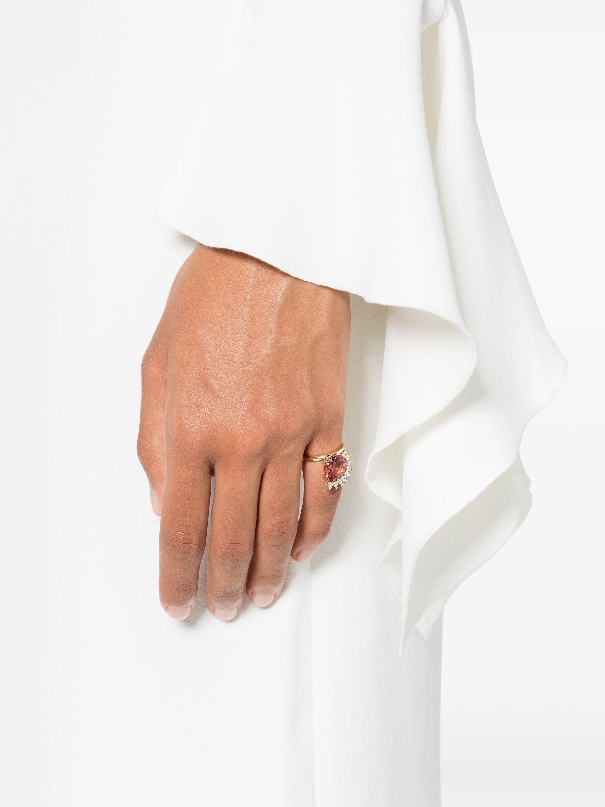 18kt yellow gold pink tourmaline Sun Nº3 ring