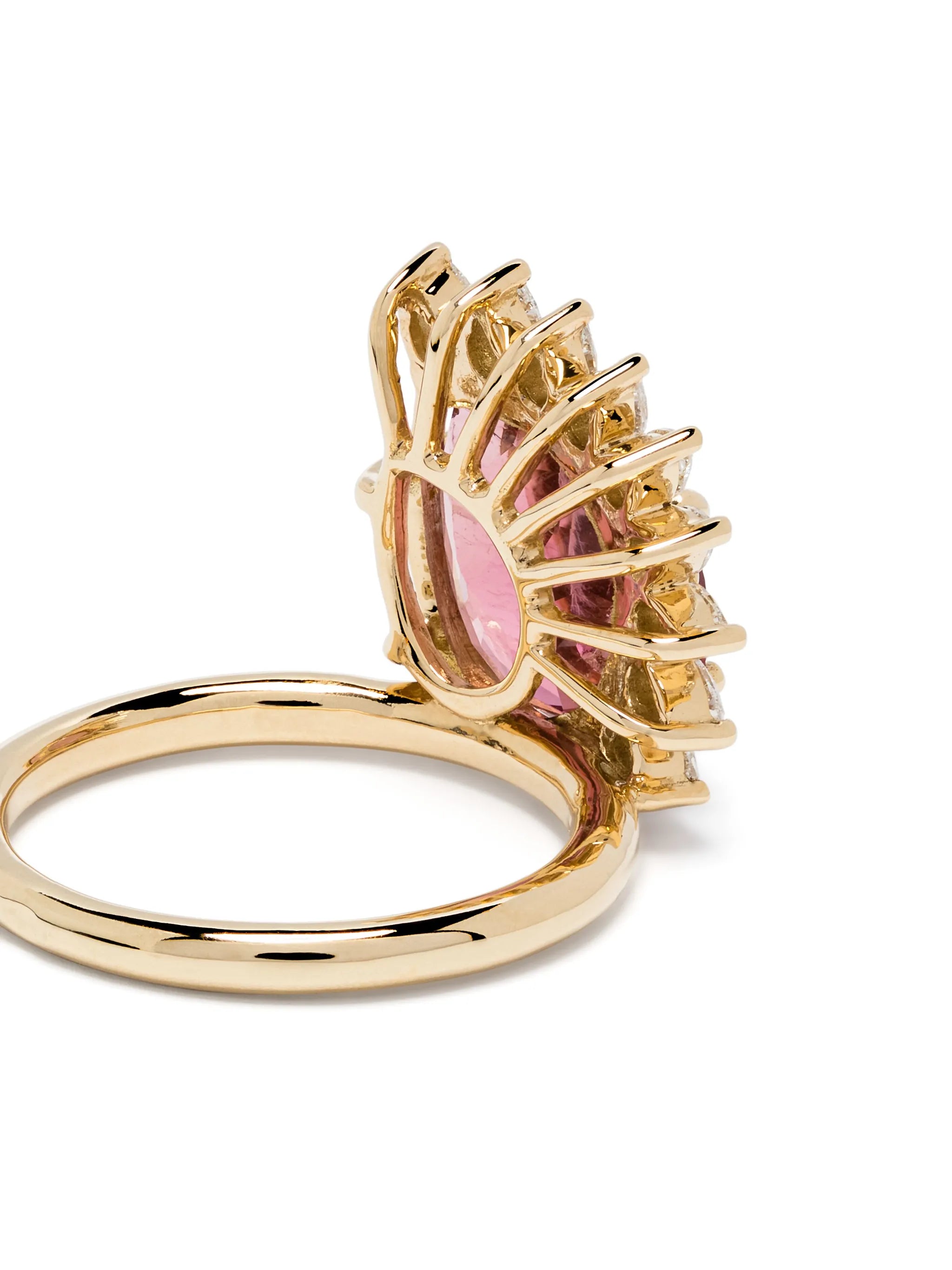 18kt yellow gold pink tourmaline Sun Nº3 ring