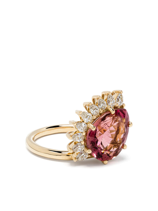 18kt yellow gold pink tourmaline Sun Nº3 ring