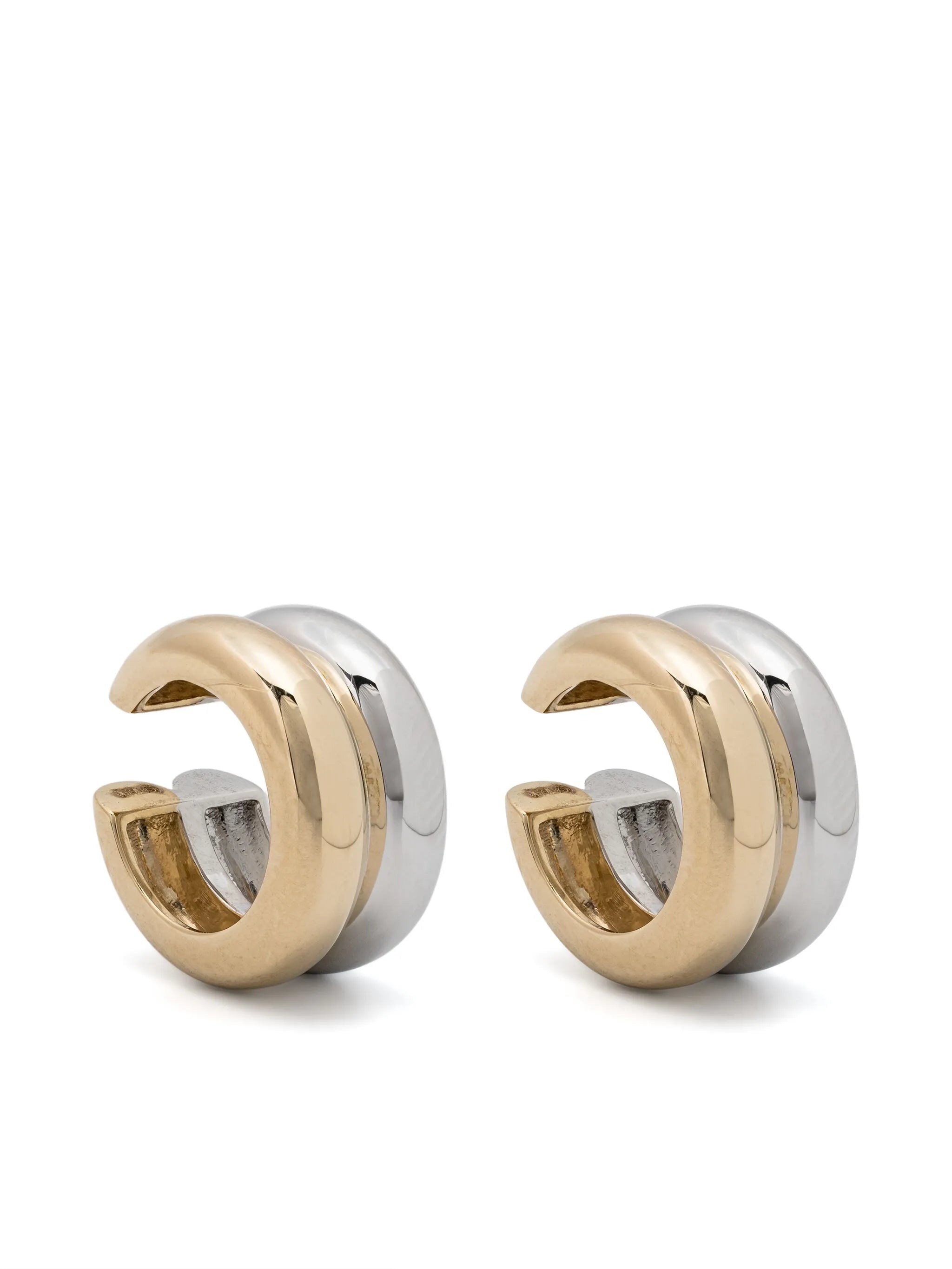9kt white and yellow gold Bouée ear cuff