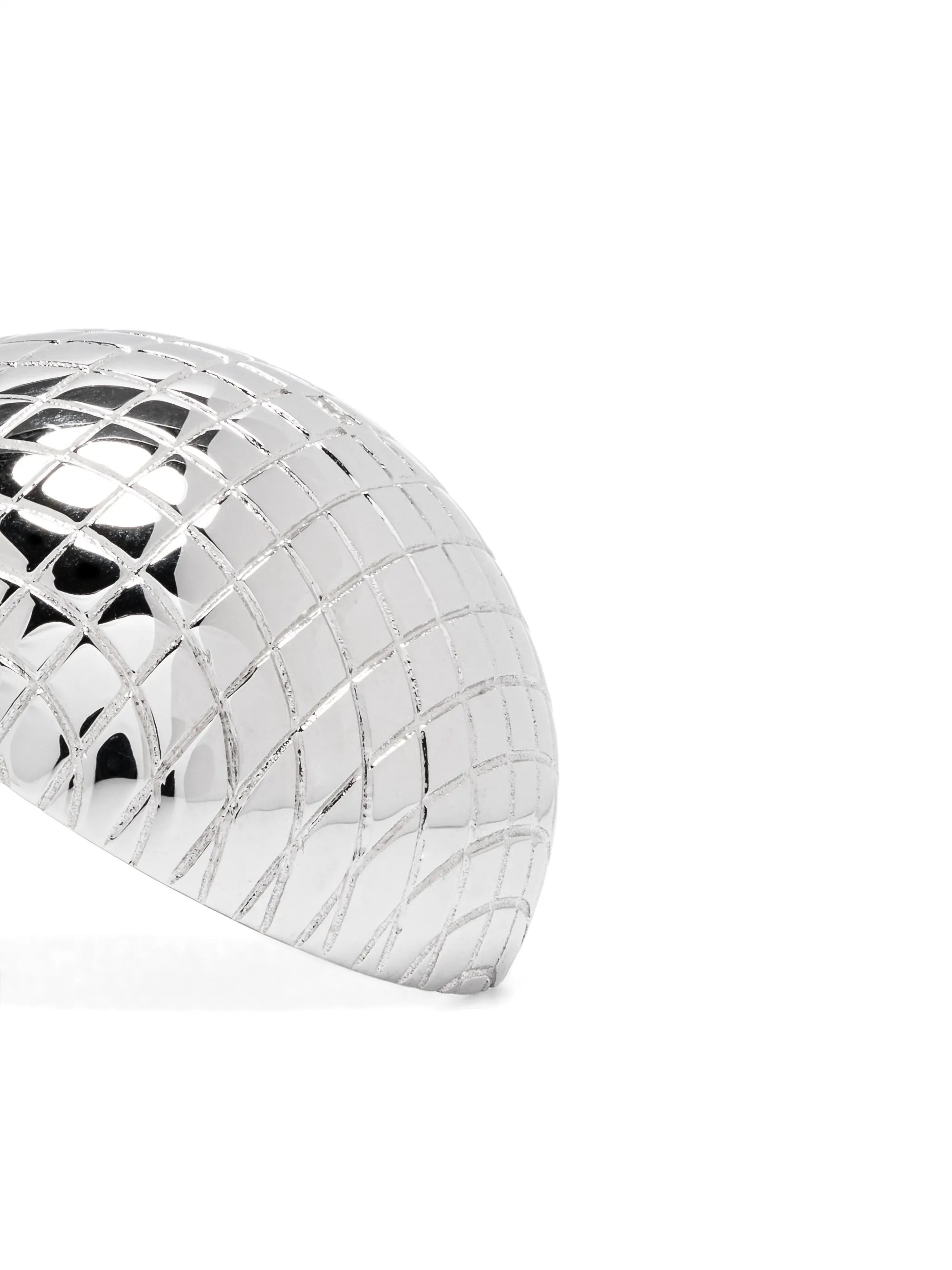 9kt white gold Maxi Boucles D'oreille Boule Disco earrings