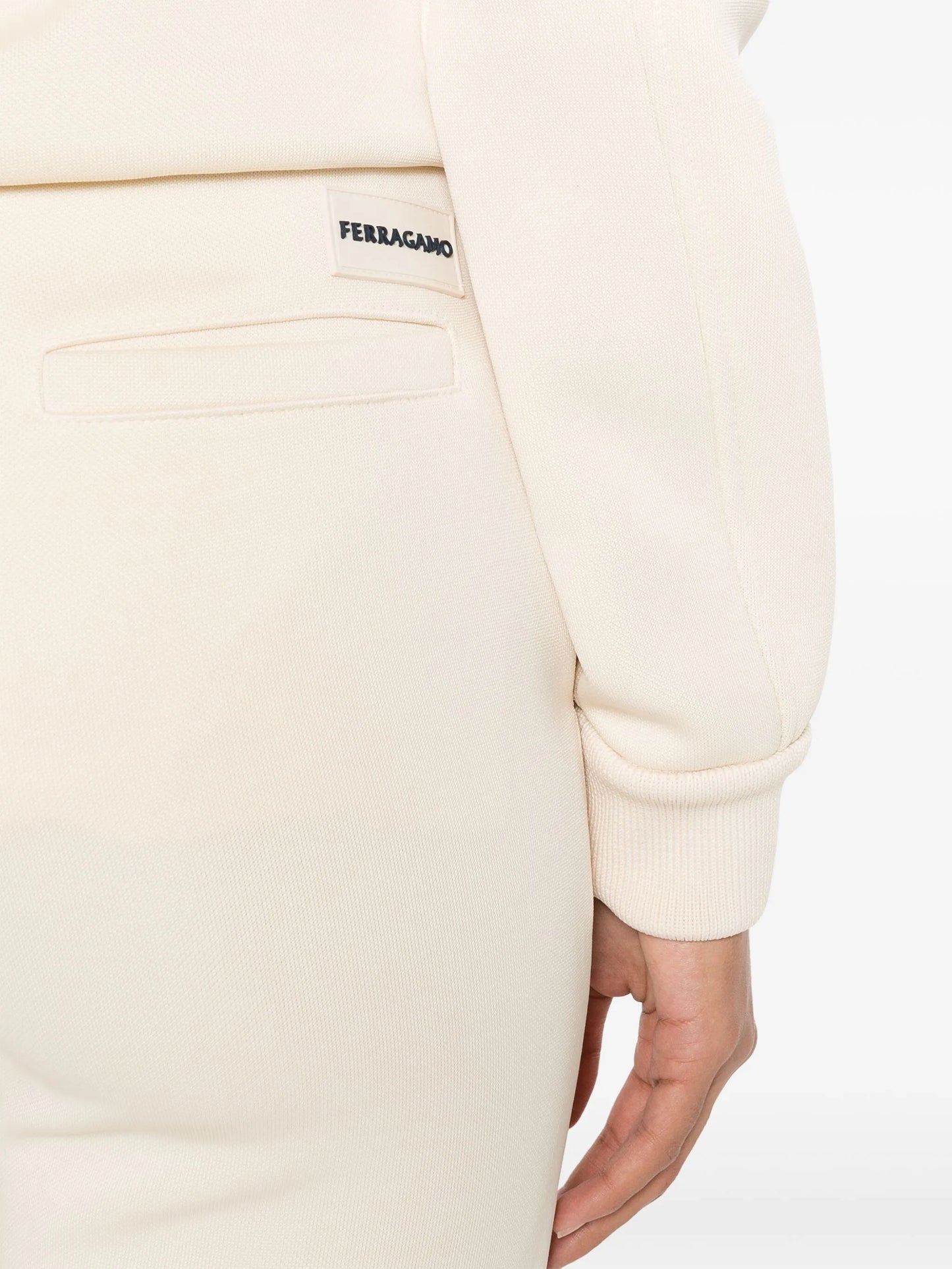 logo-patch high-waisted track pants
