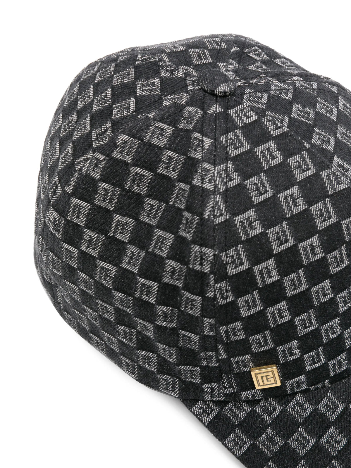 monogram-jacquard denim baseball cap