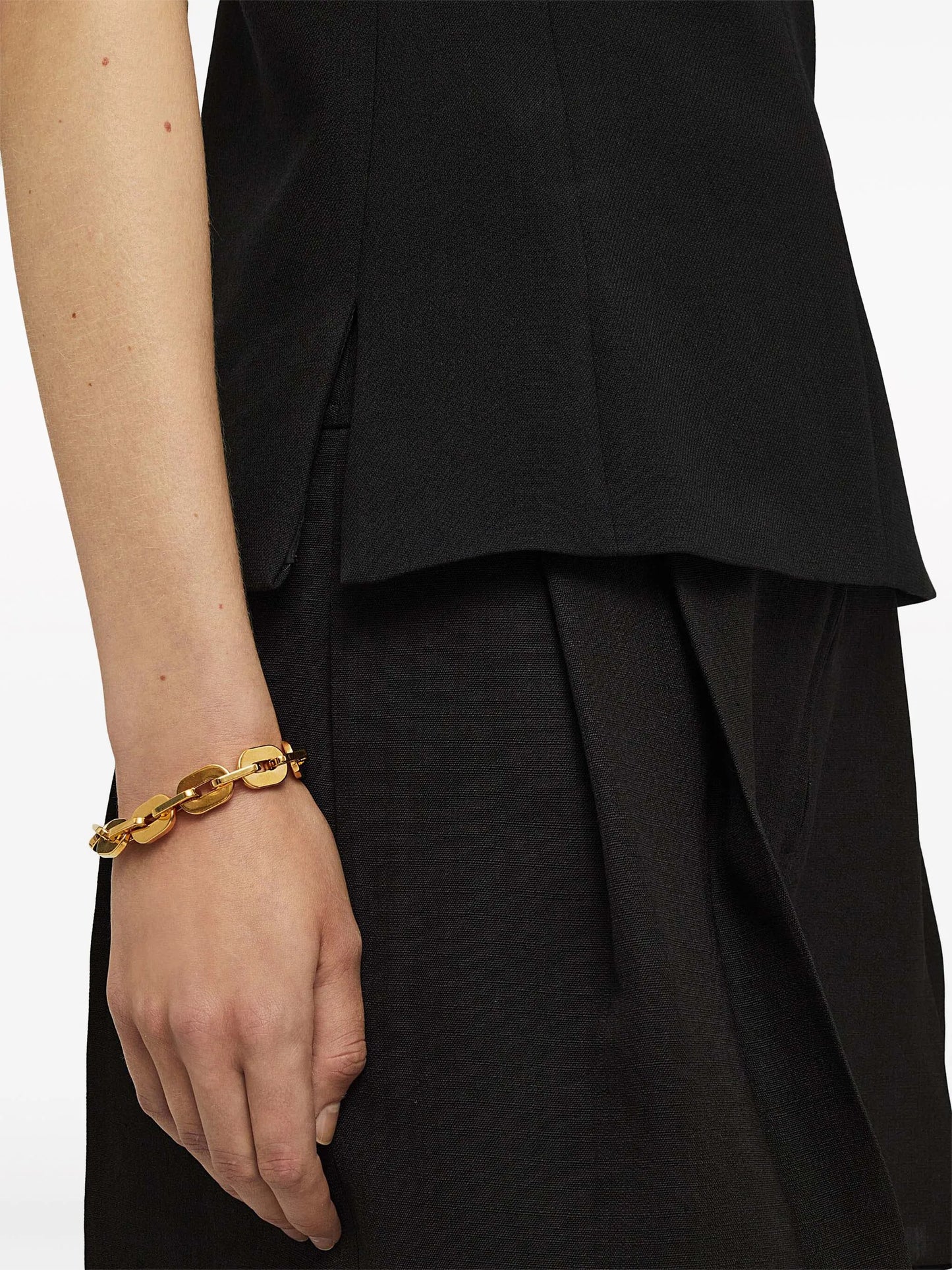 plunging-neck wool top