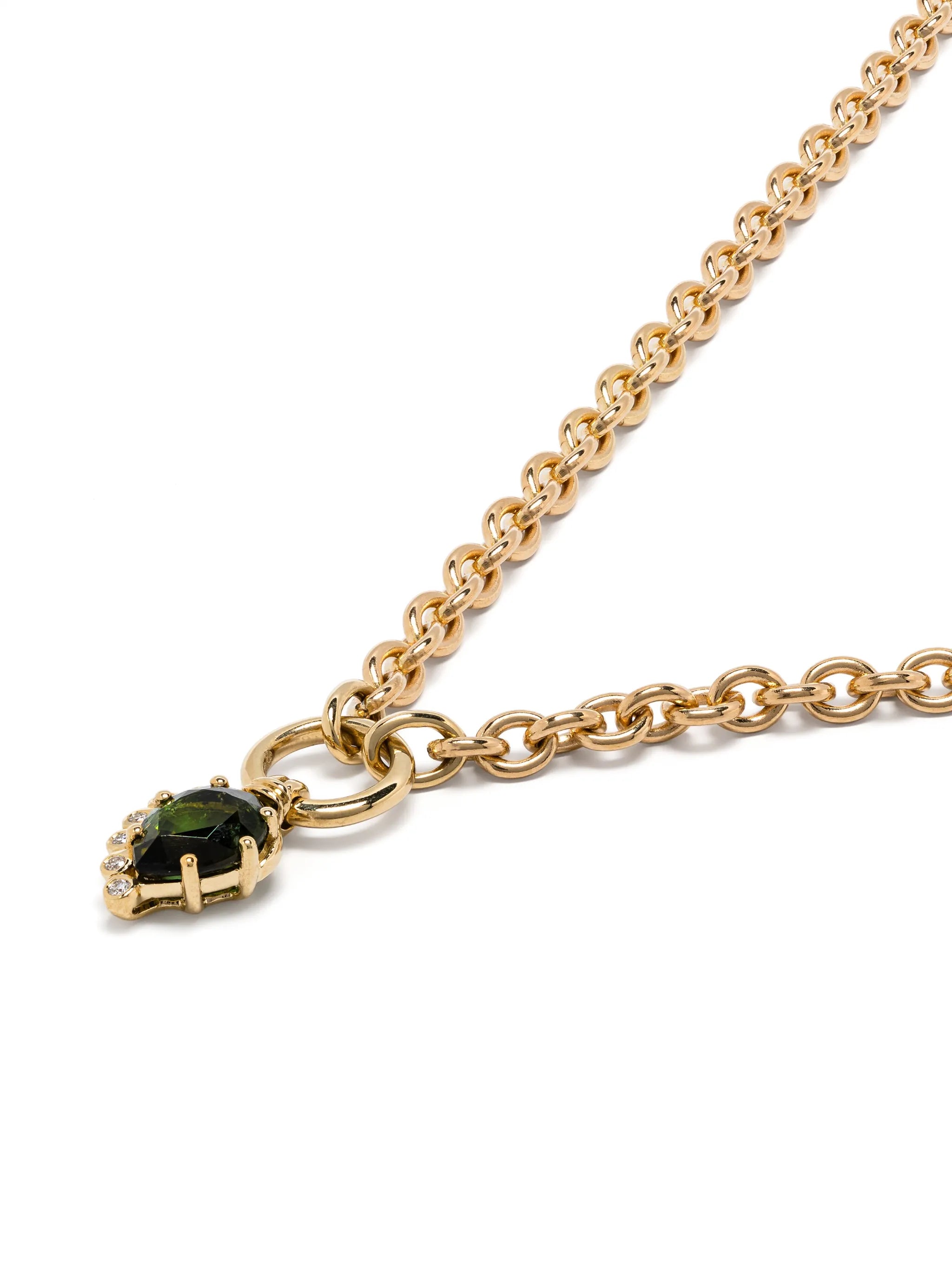 18kt yellow gold Sun Nº2 diamond necklace