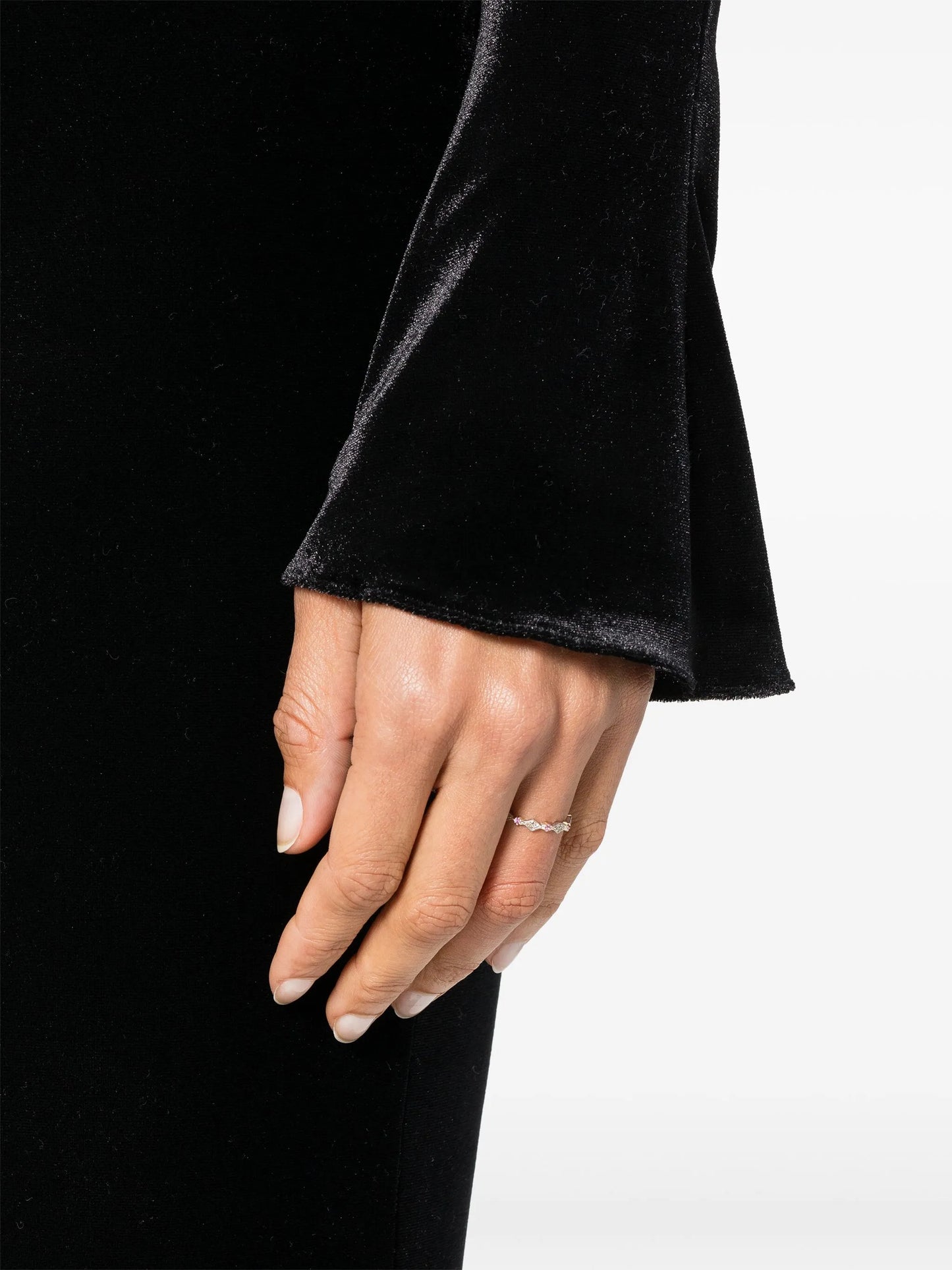 sterling silver Ava N°1 diamond and pink sapphire ring