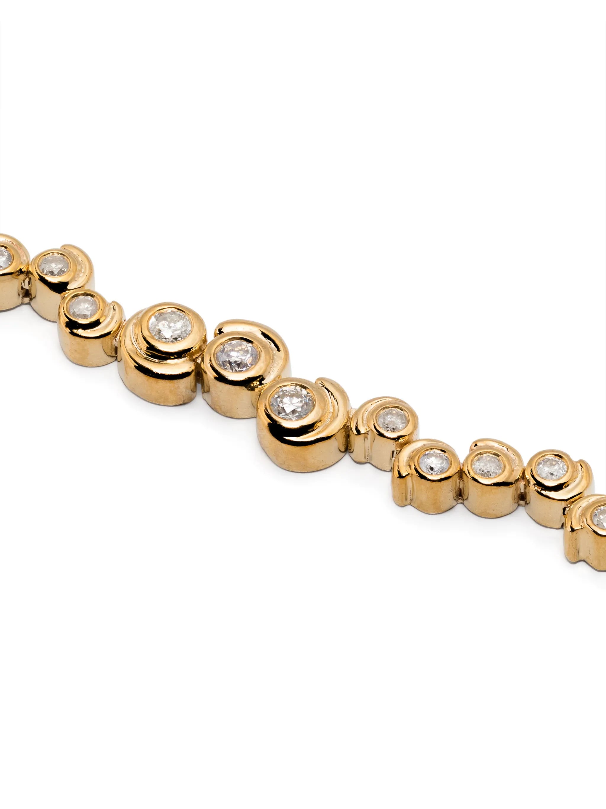 9kt yellow gold Collier Rivière Escargot necklace