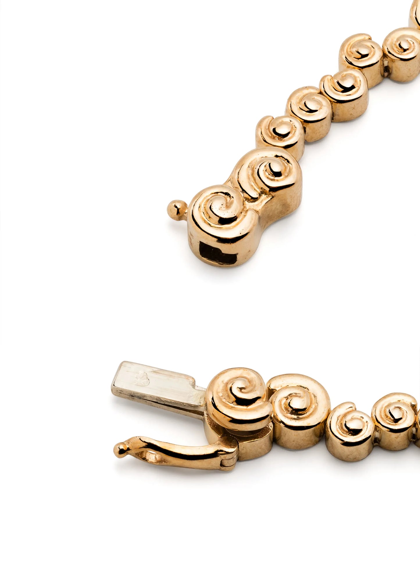 9kt yellow gold Collier Rivière Escargot necklace