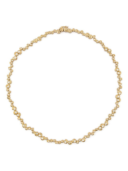 9kt yellow gold Collier Rivière Escargot necklace