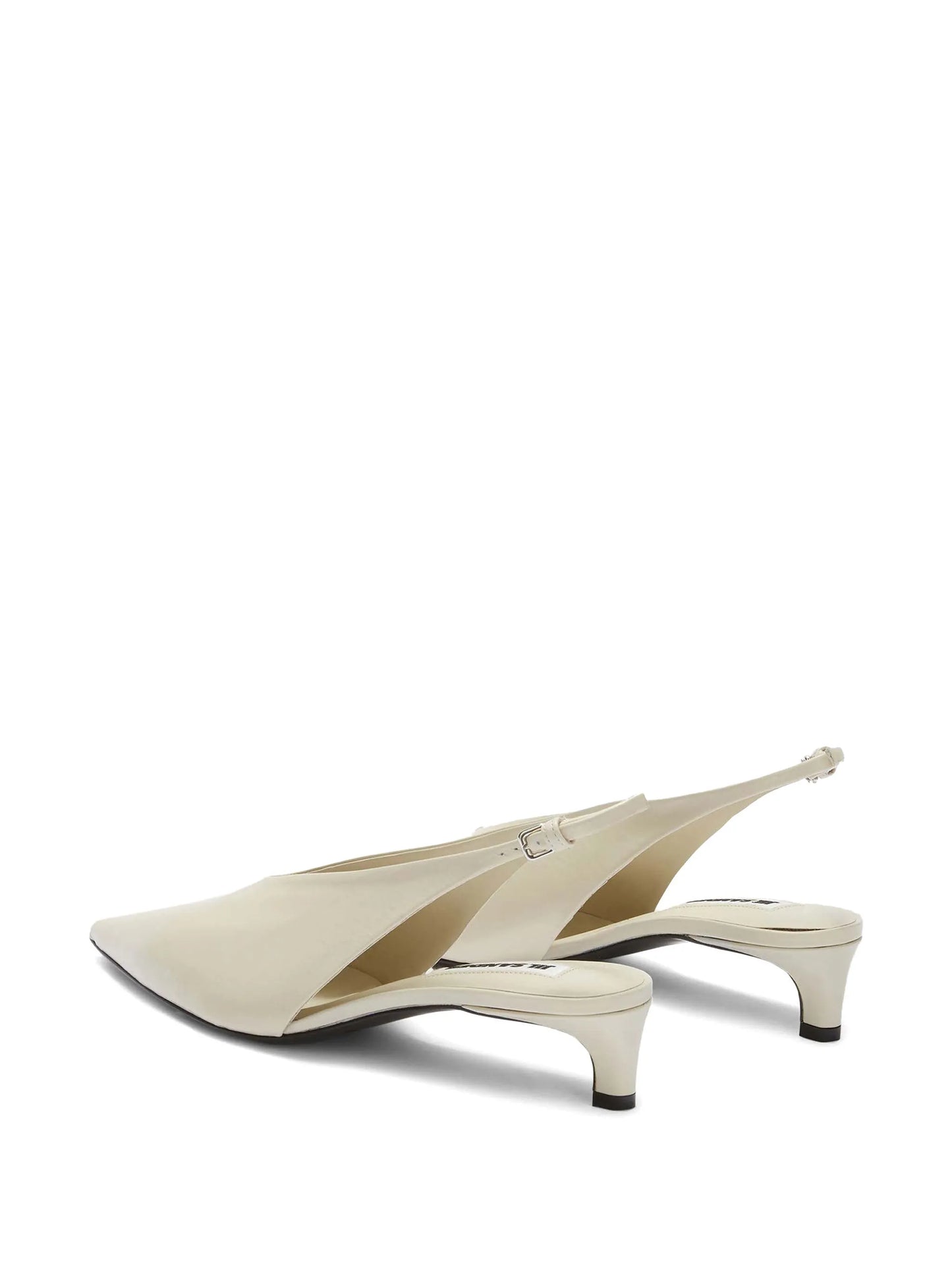pointed-toe leather slingback pumps