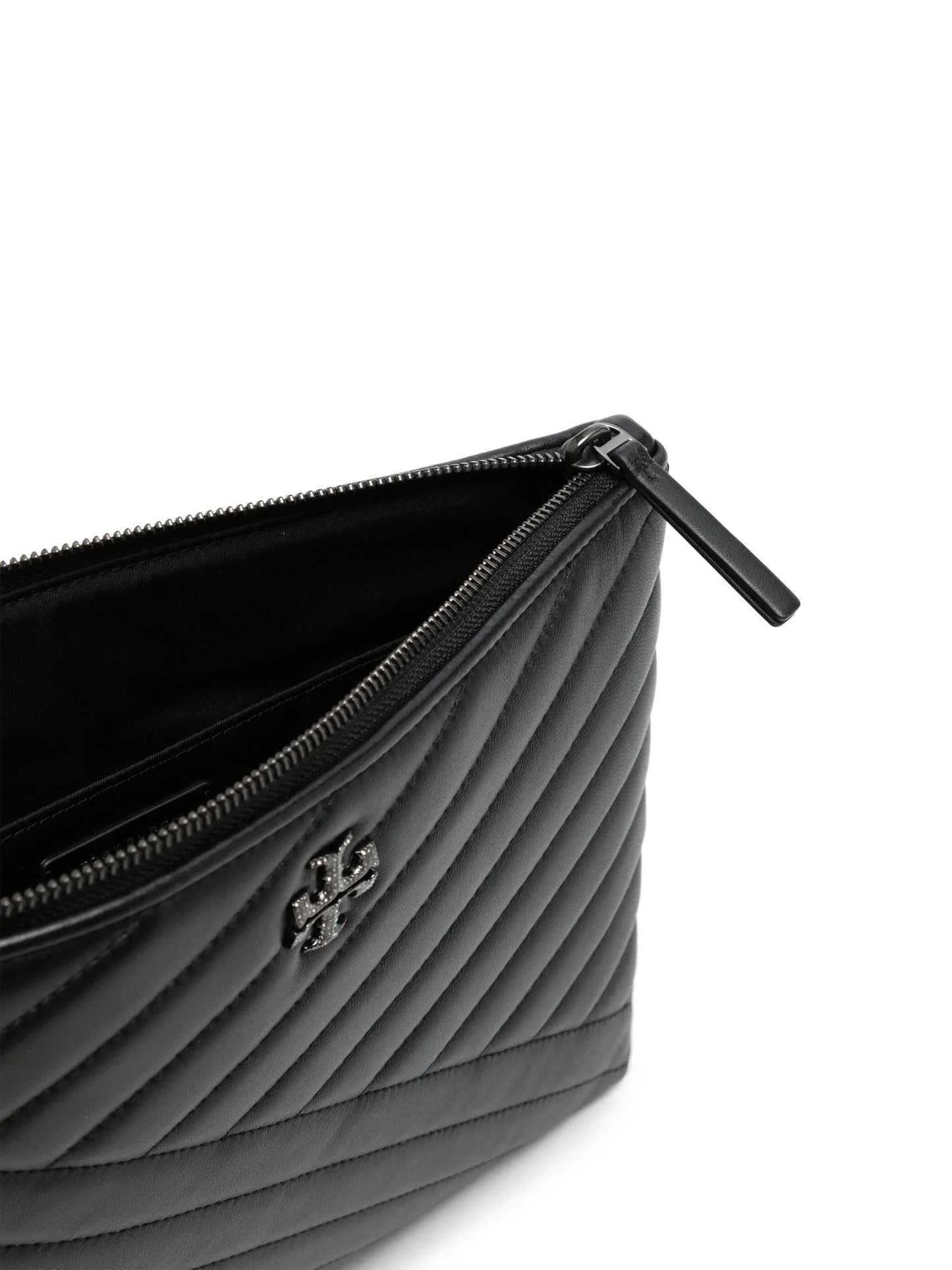 Kira chevron-quilted clutch bag