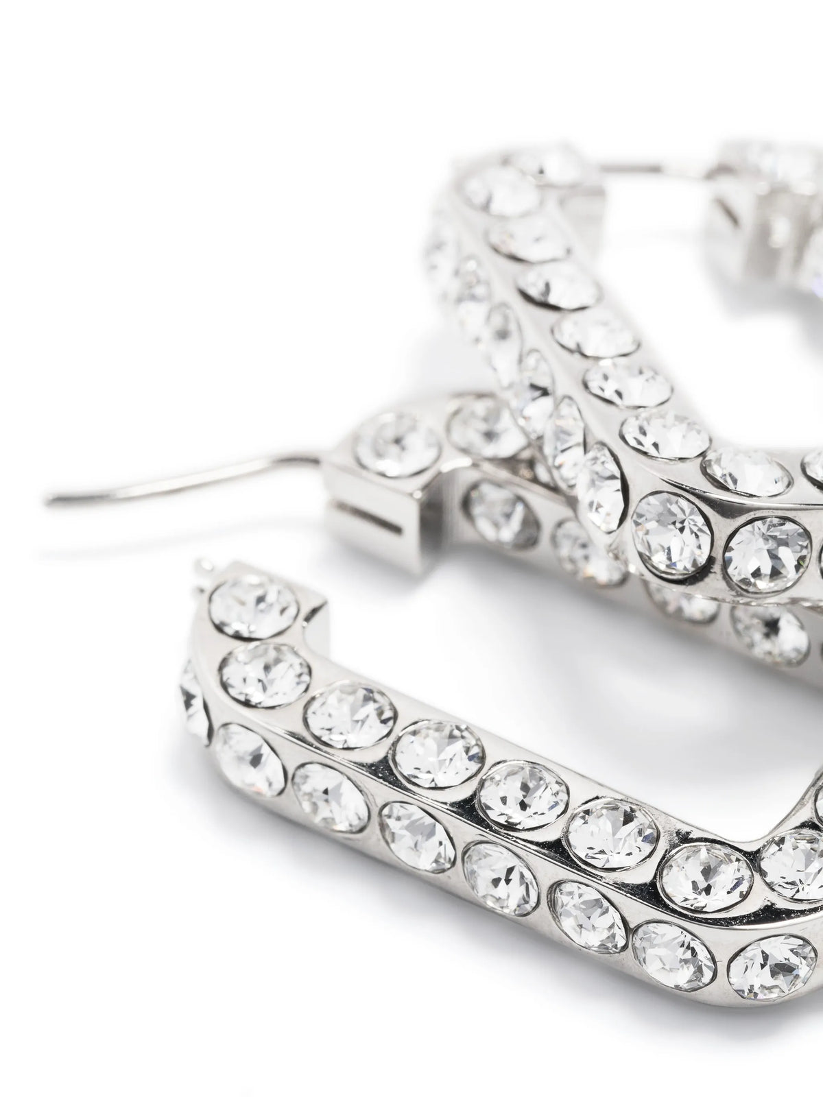 Charlotte crystal-embellished hoop earrings