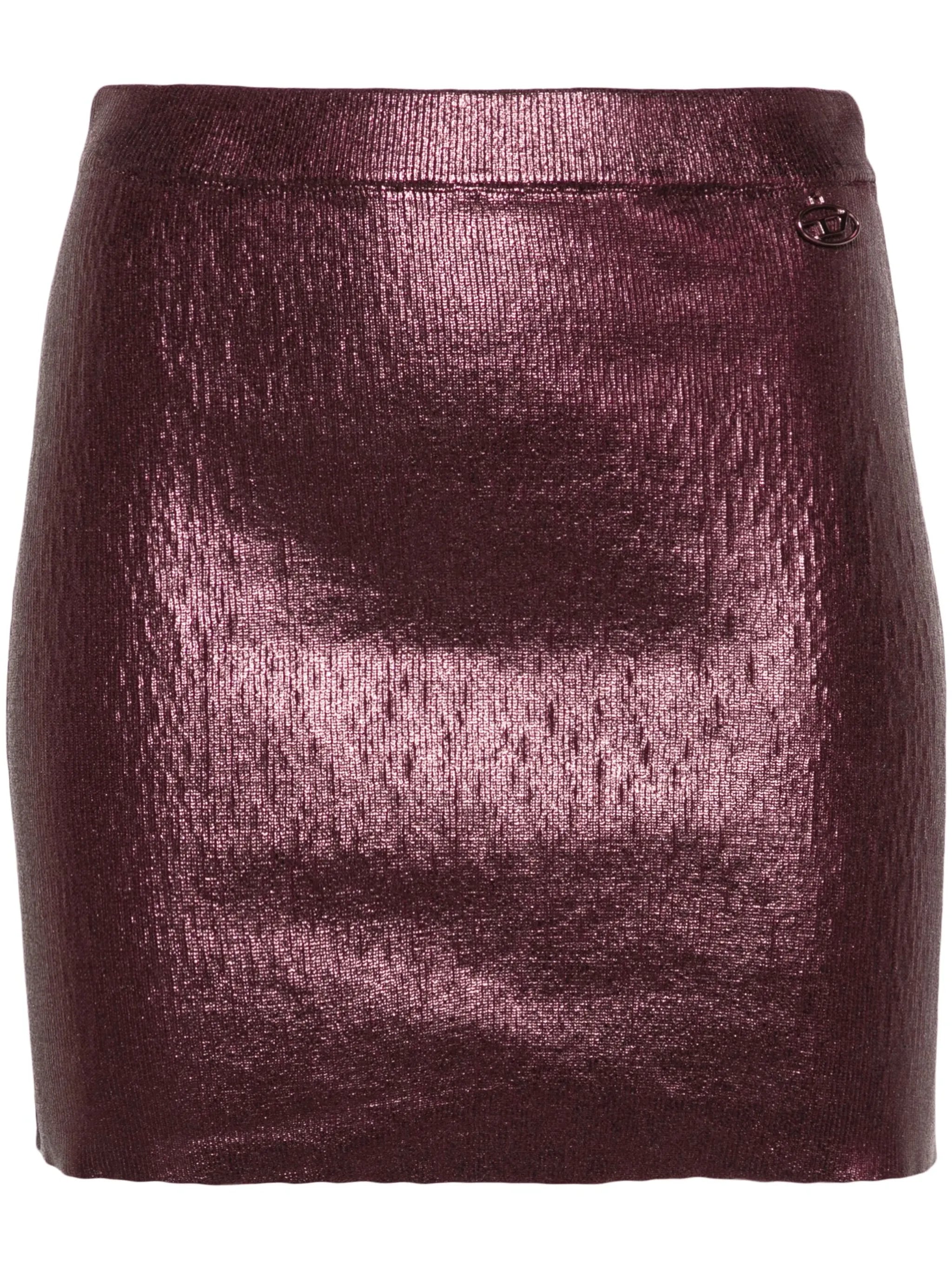 BR-M-Onerva foiled mini skirt