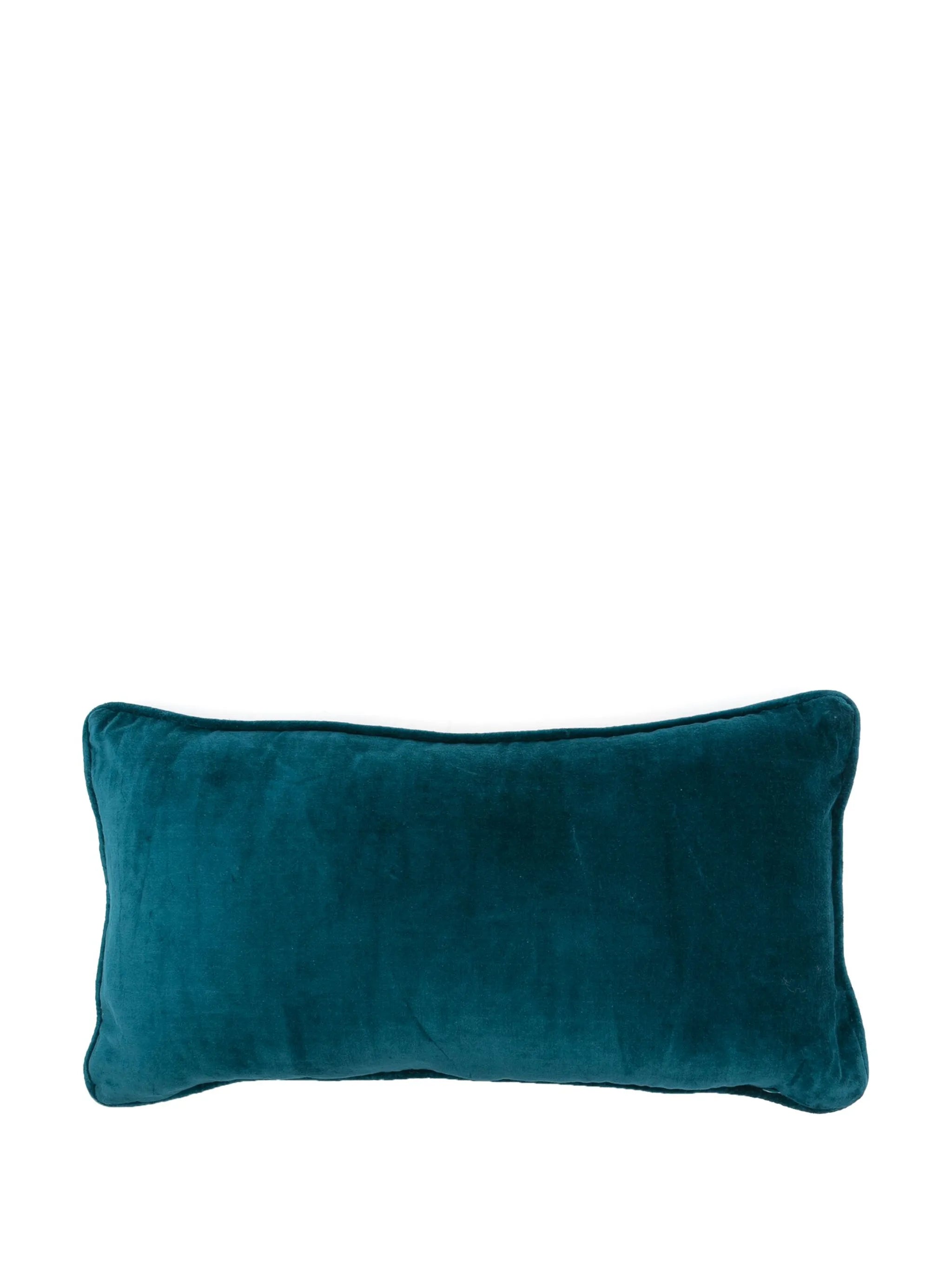 x Browns leaves-embroidered velvet cushion (30cm x 60cm)