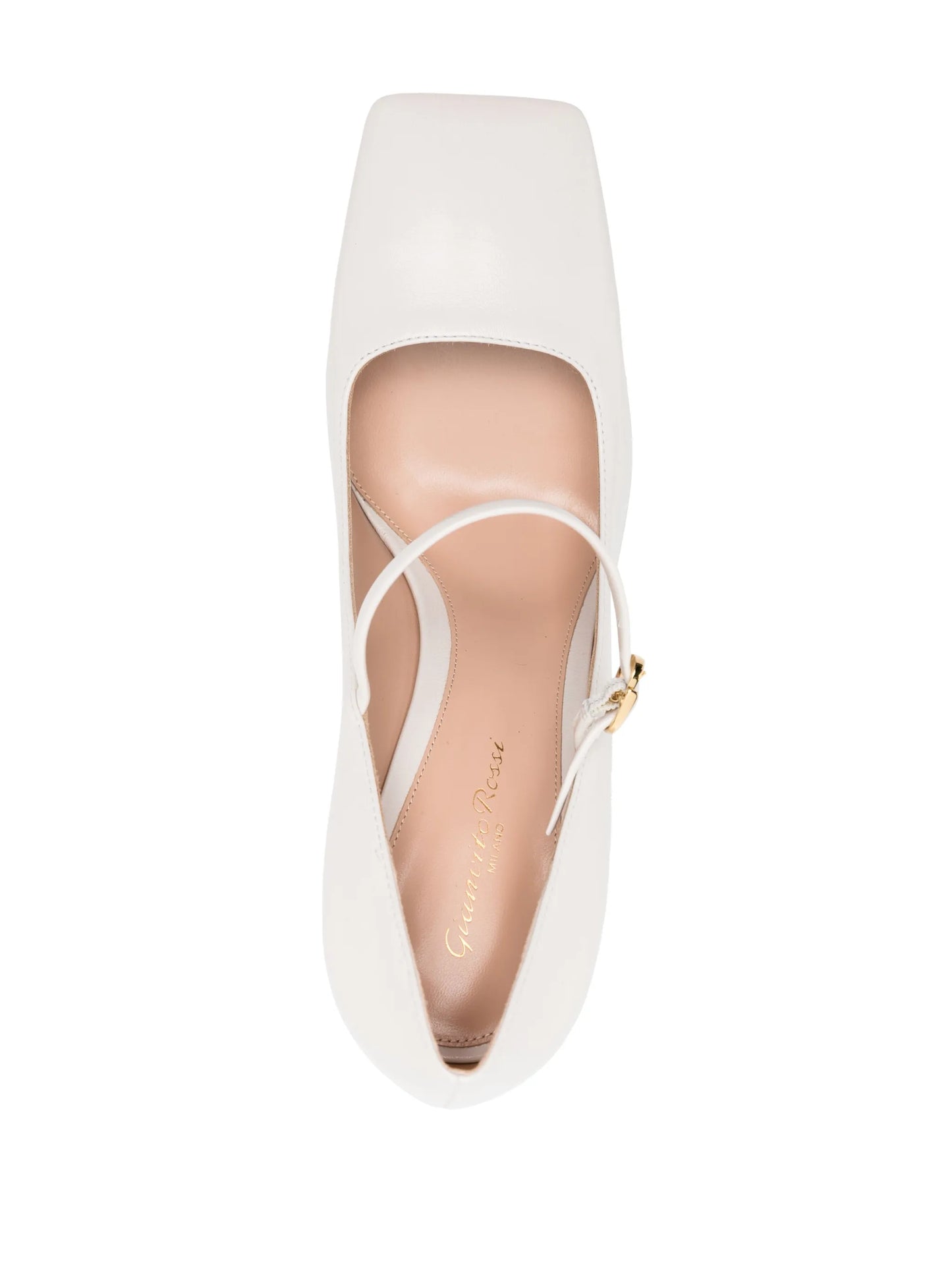 Ribbon 95mm leather Mary Jane pumps