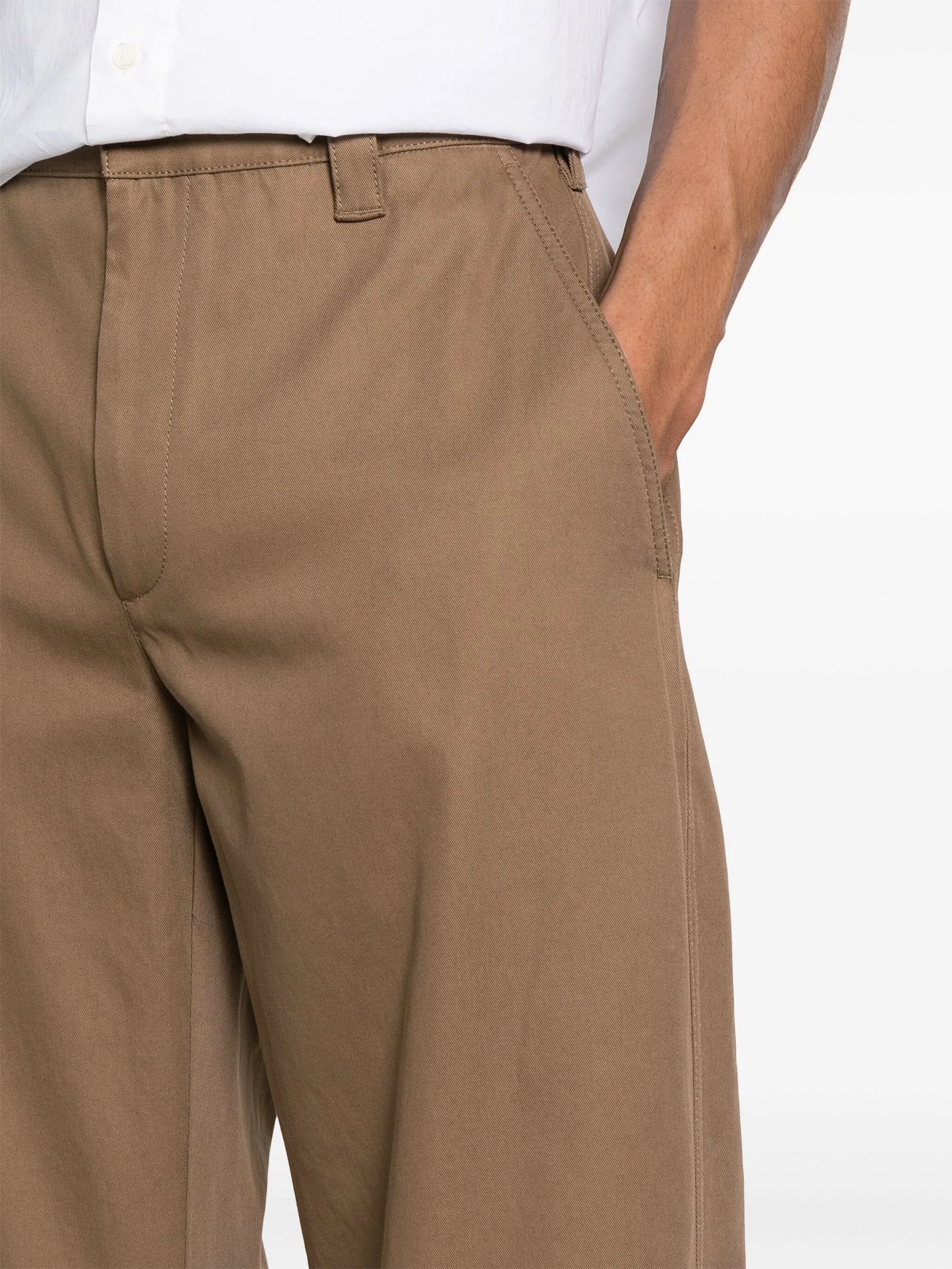 mid-rise tapered-leg trousers
