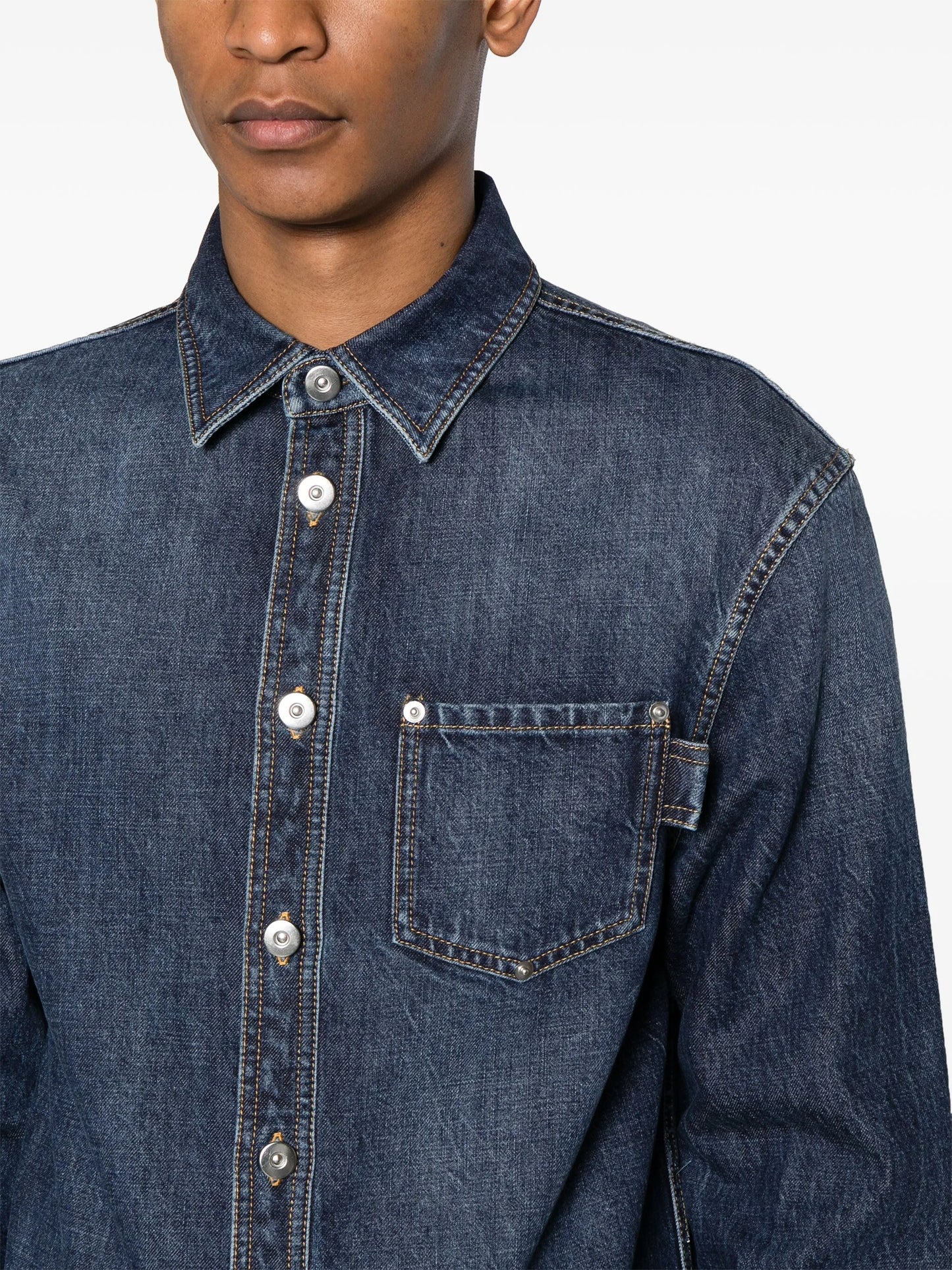 long-sleeve denim shirt
