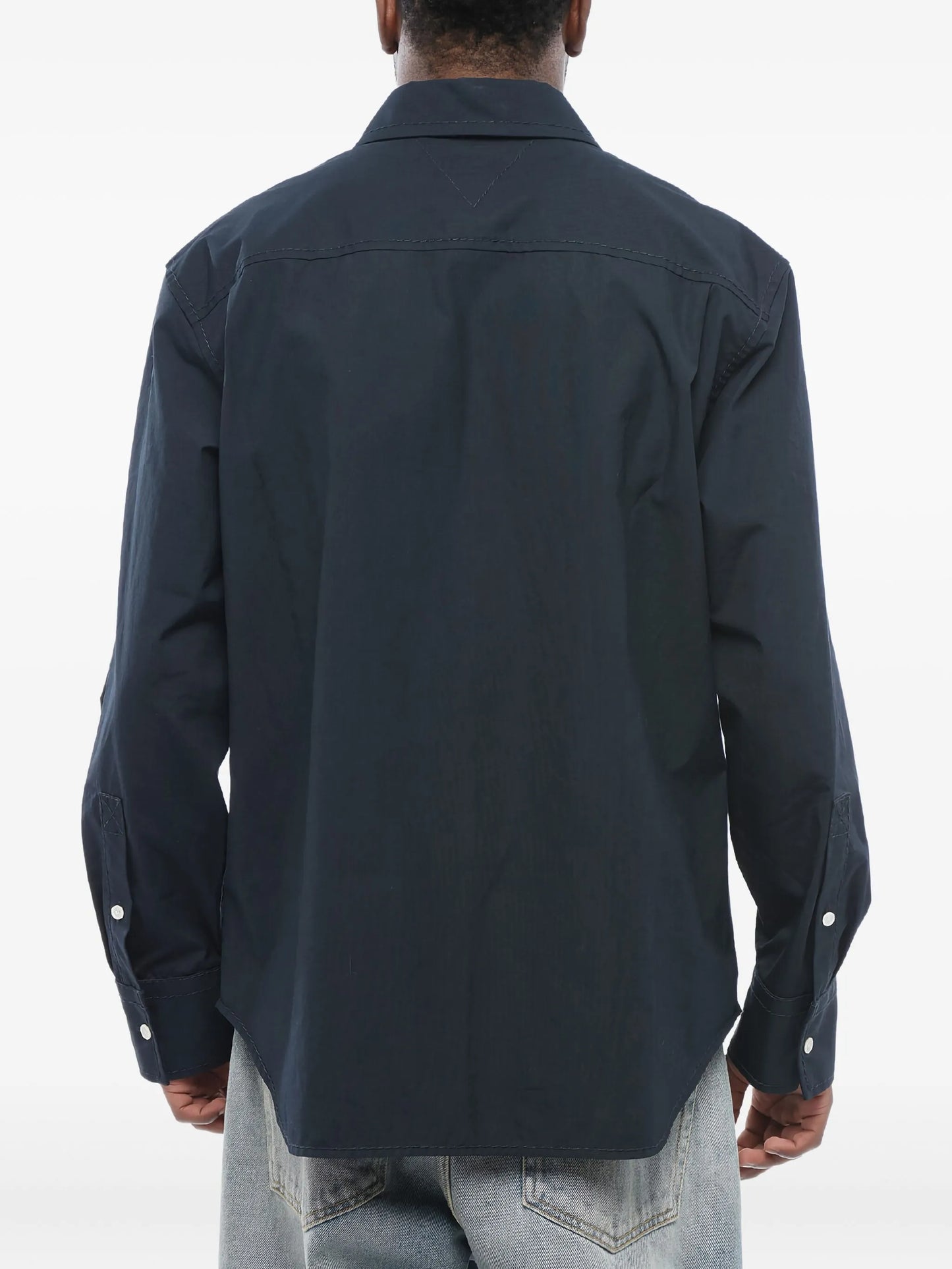 Compact button-up cotton shirt