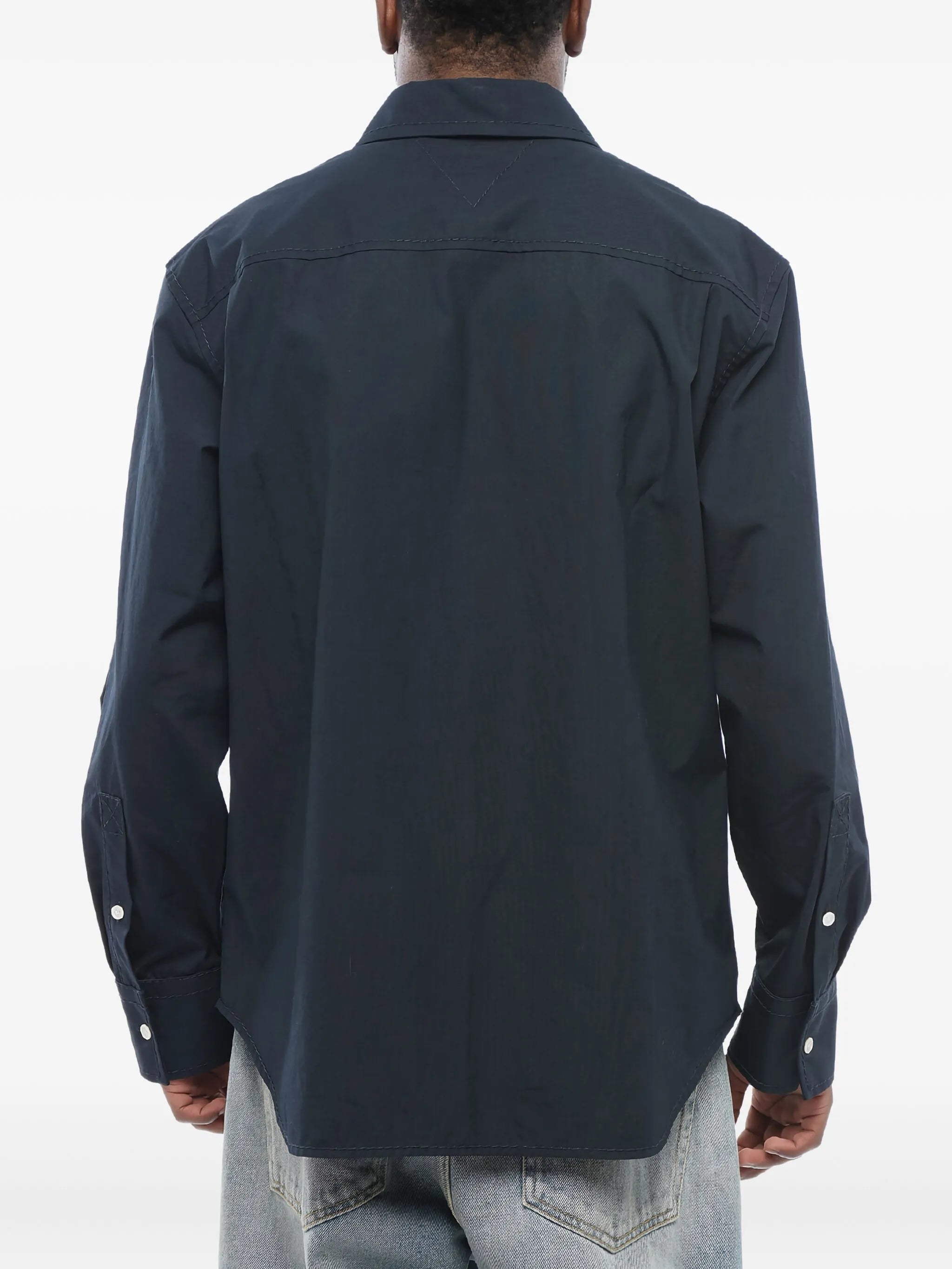Compact button-up cotton shirt
