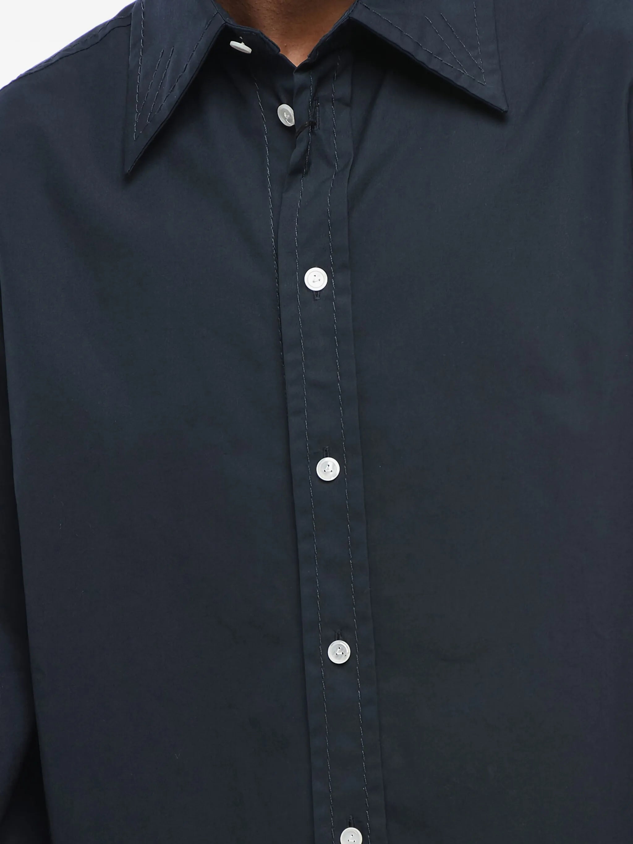 Compact button-up cotton shirt