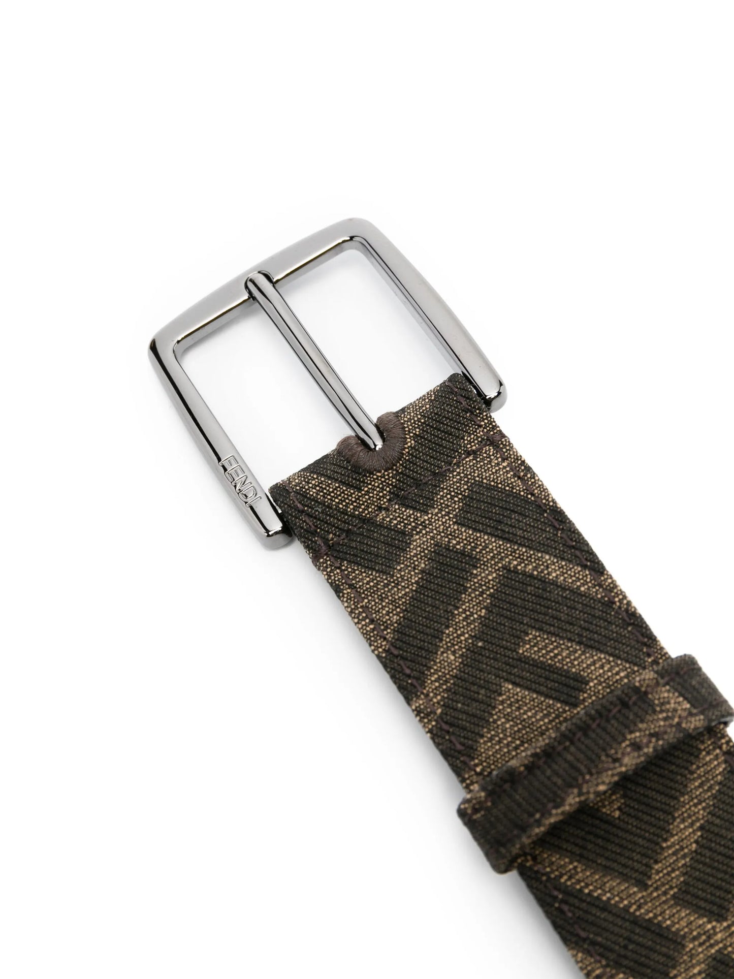 FF-pattern leather belt