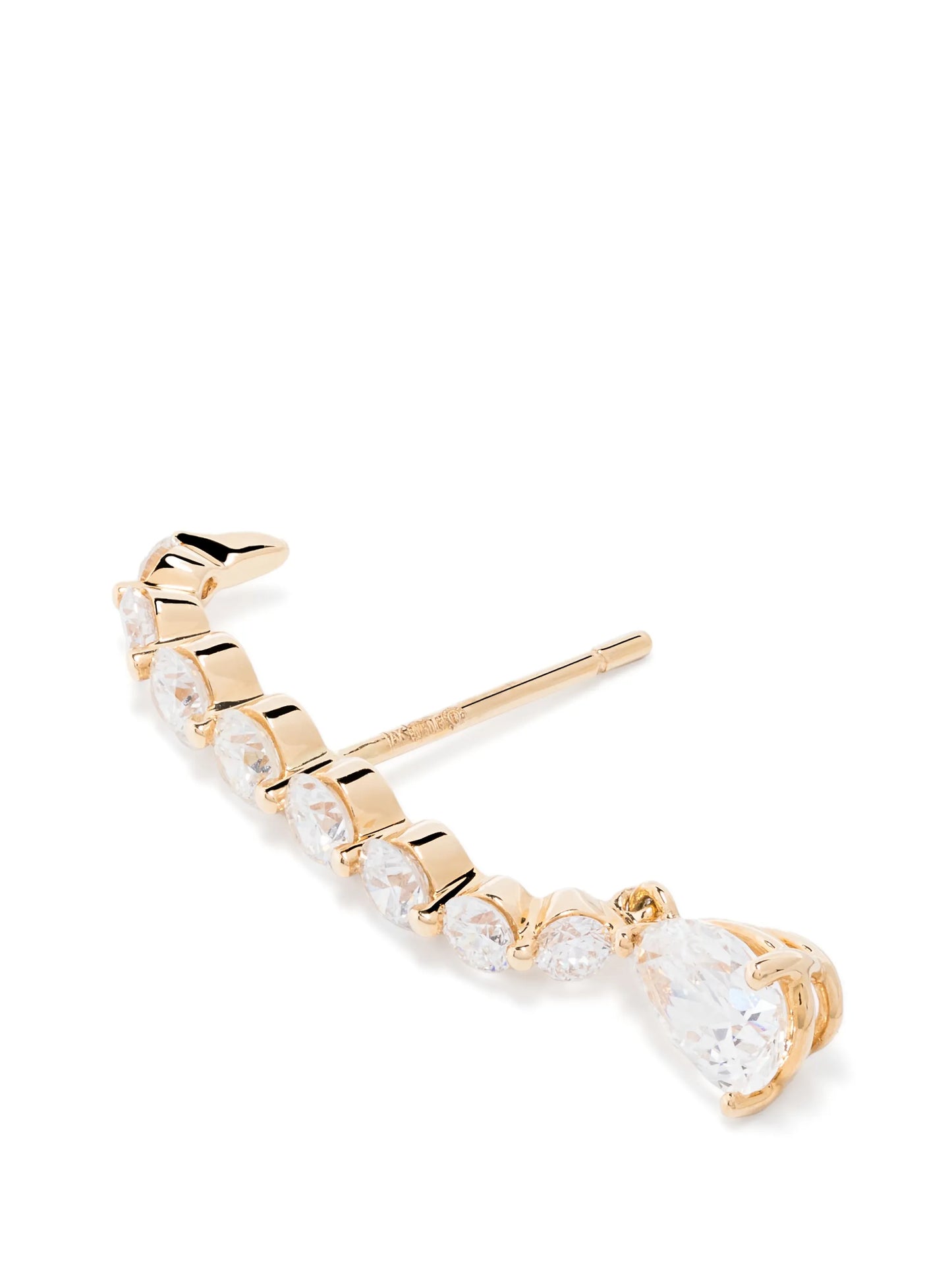 18kt yellow gold diamond lobe cuff