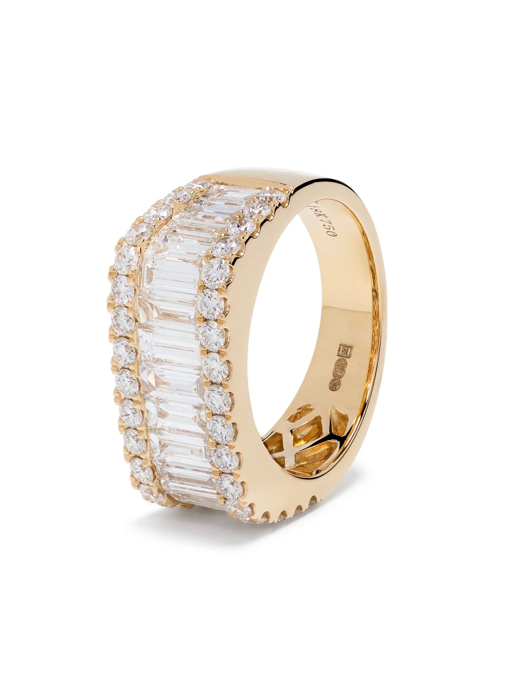 18k yellow gold James diamond ring