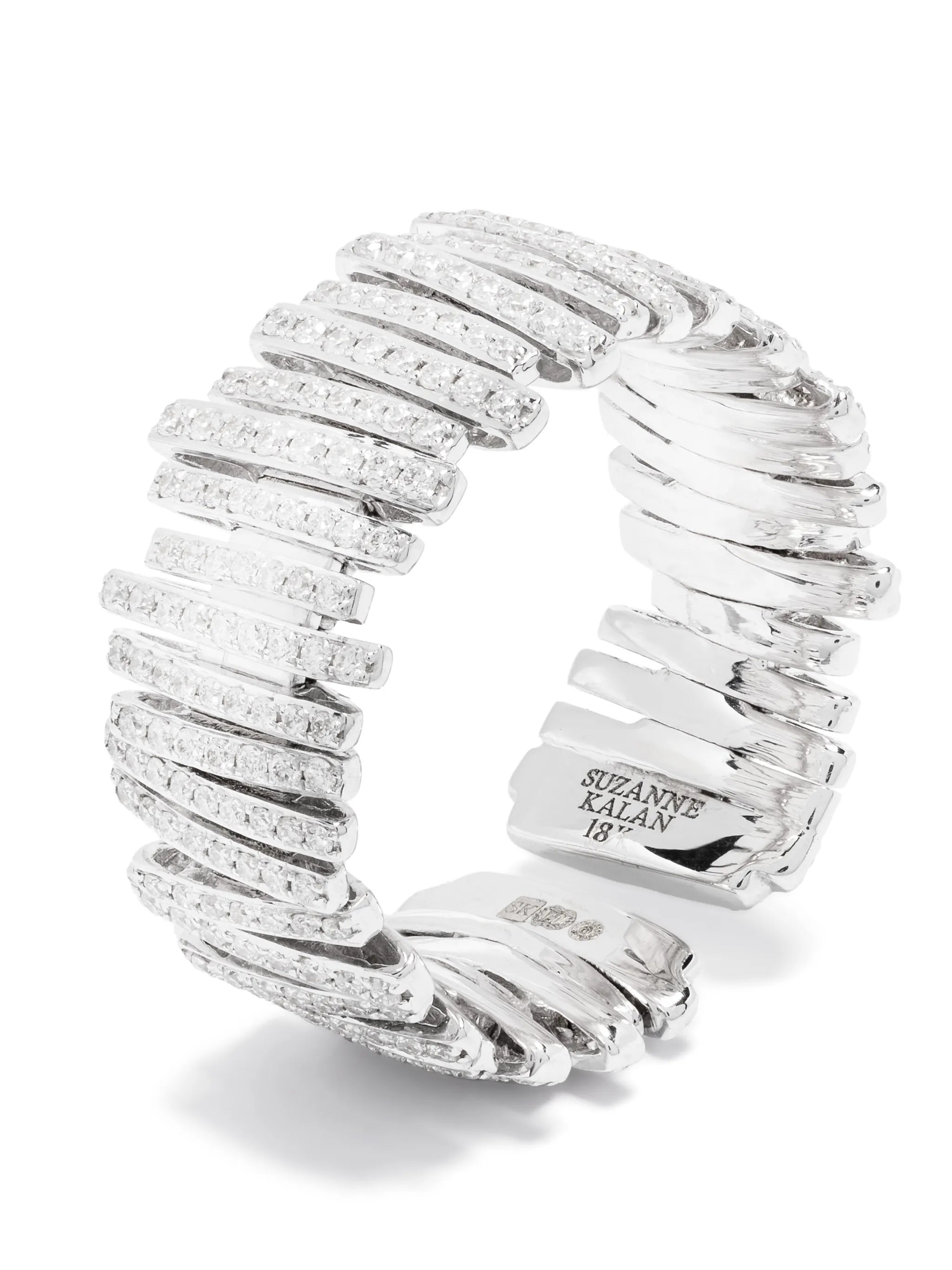 18kt white gold white diamond ring