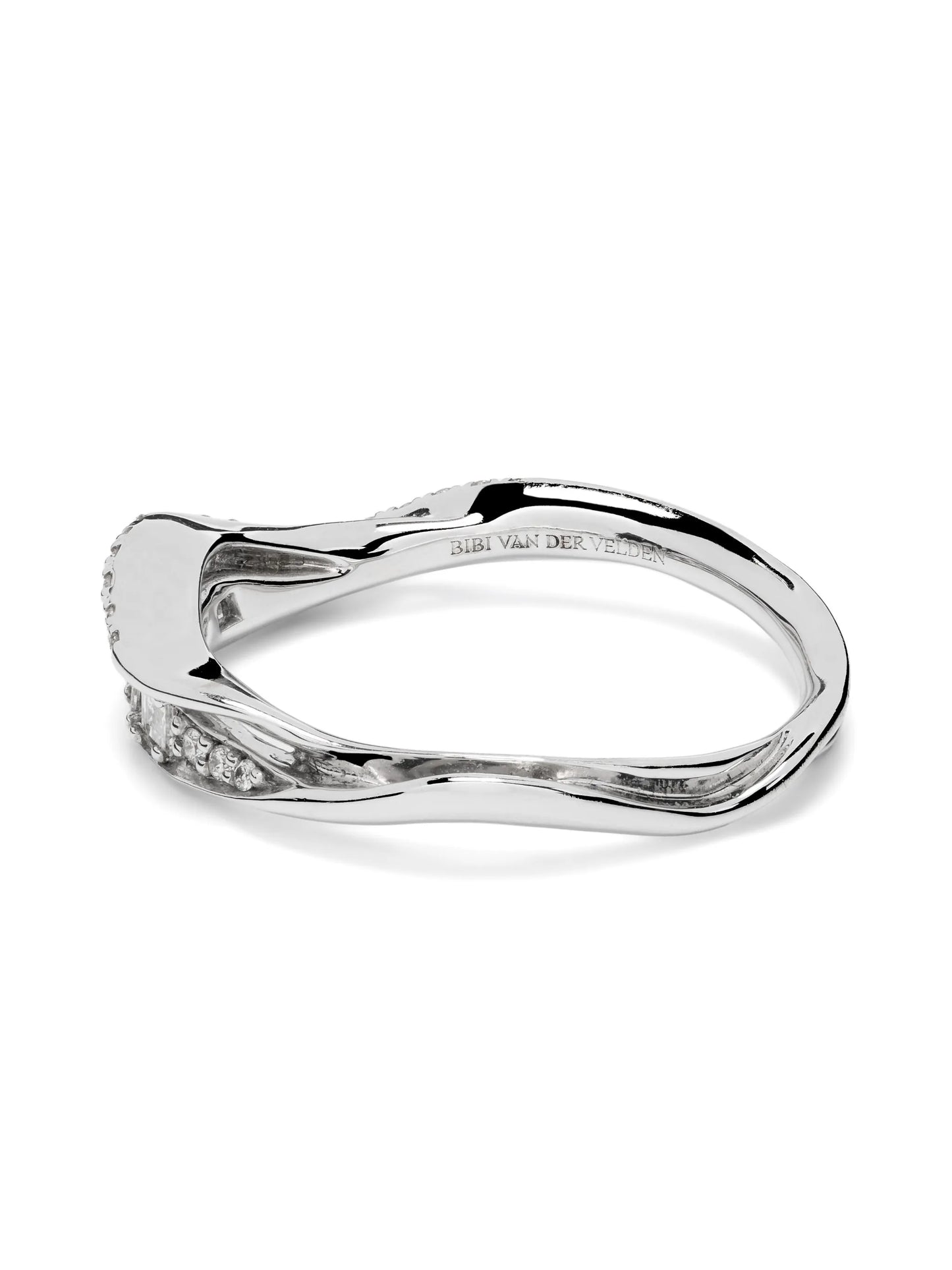 18kt white gold Inhale diamond stackable ring