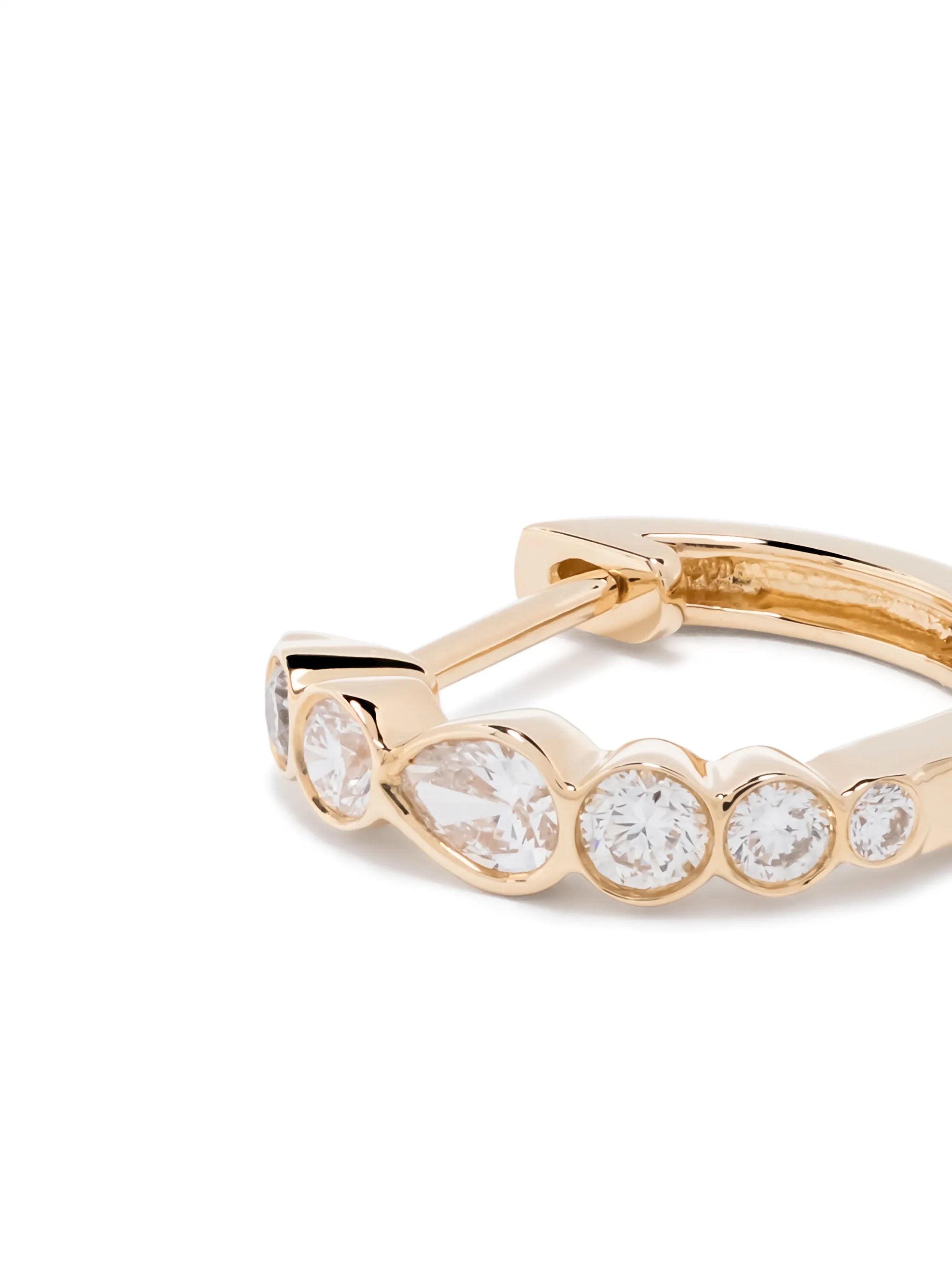 18k yellow gold Beverly diamond earrings