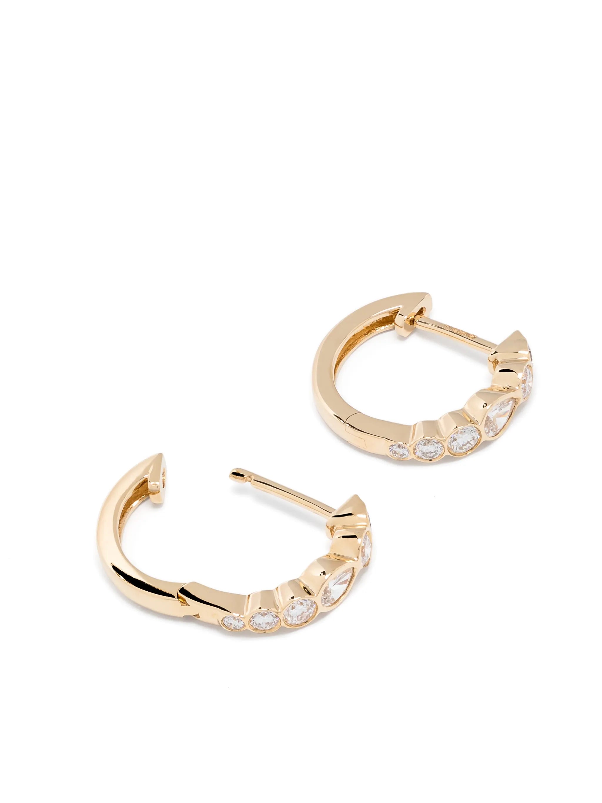 18k yellow gold Beverly diamond earrings