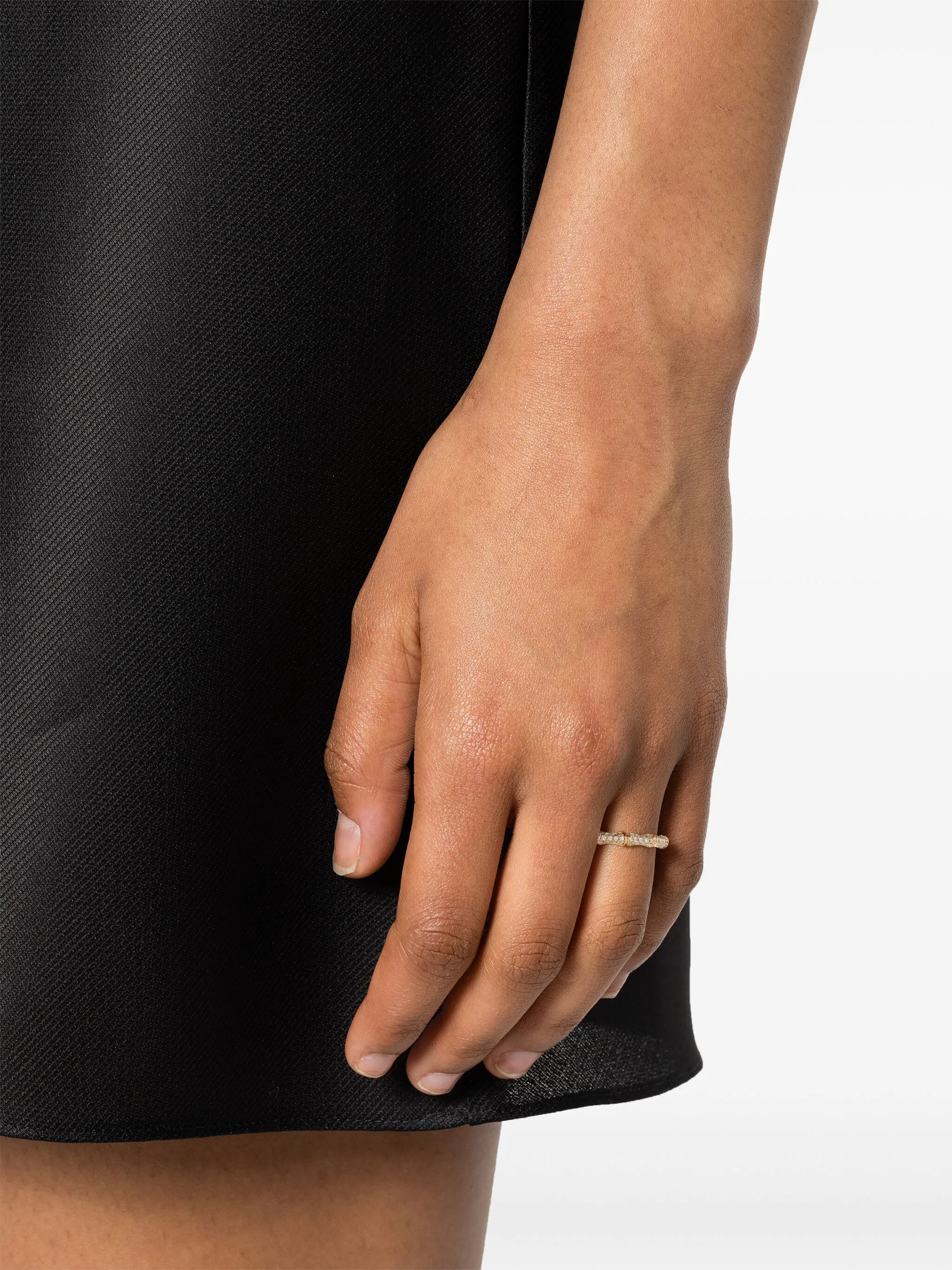 18kt yellow gold Bamboo diamond ring