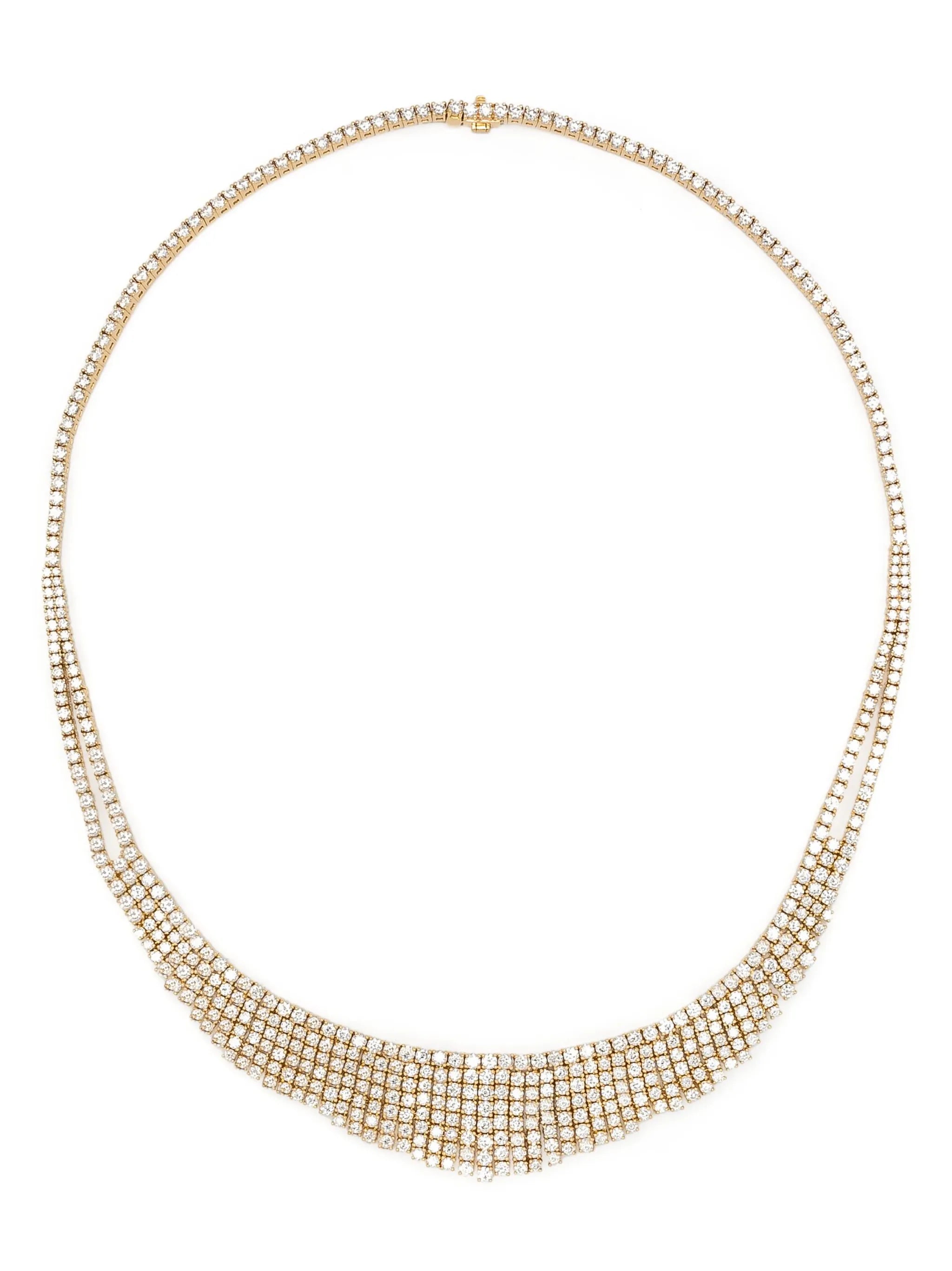 18kt yellow gold Selene diamond necklace