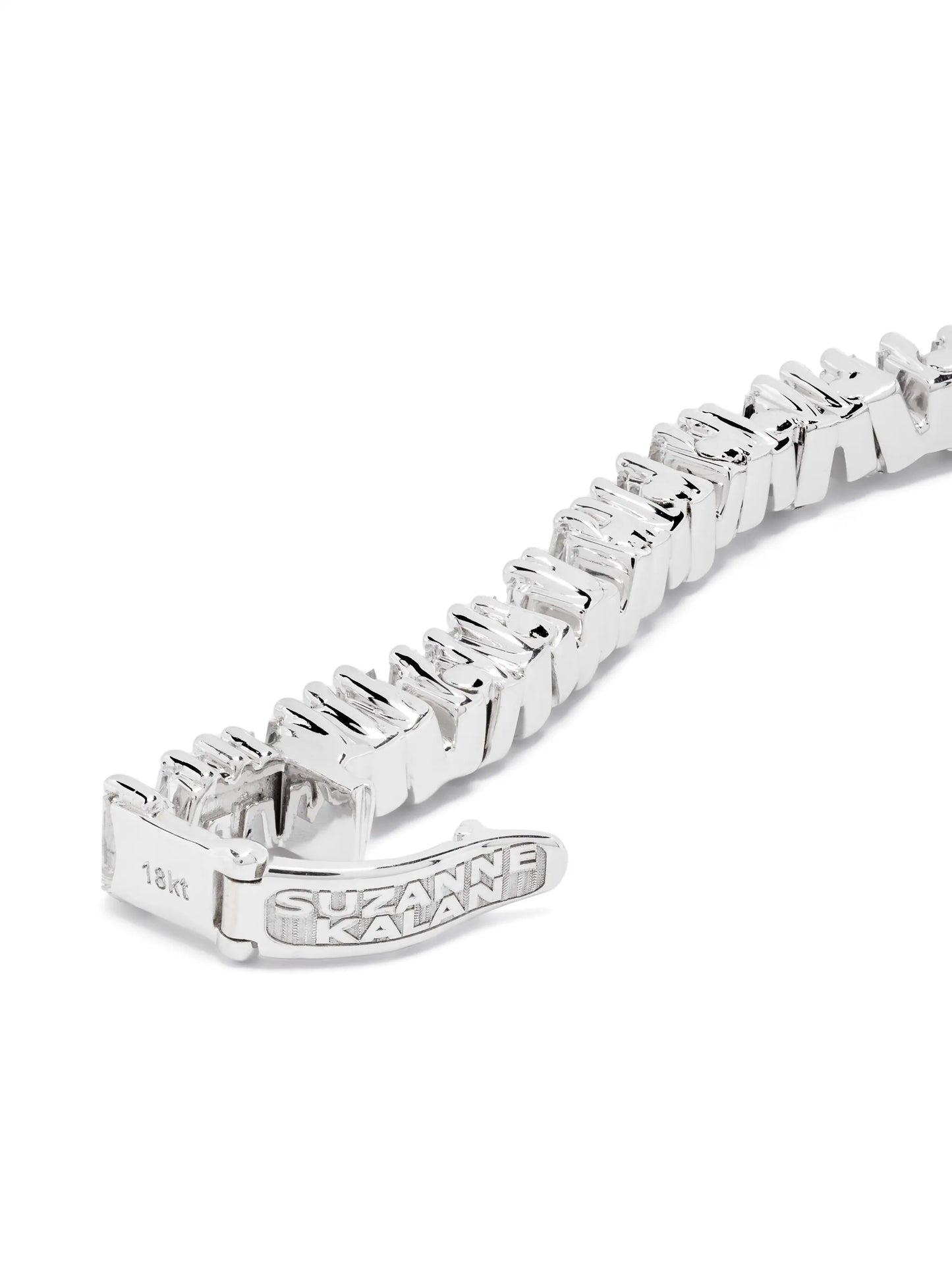 18kt white gold Classic diamond drop clip-on necklace